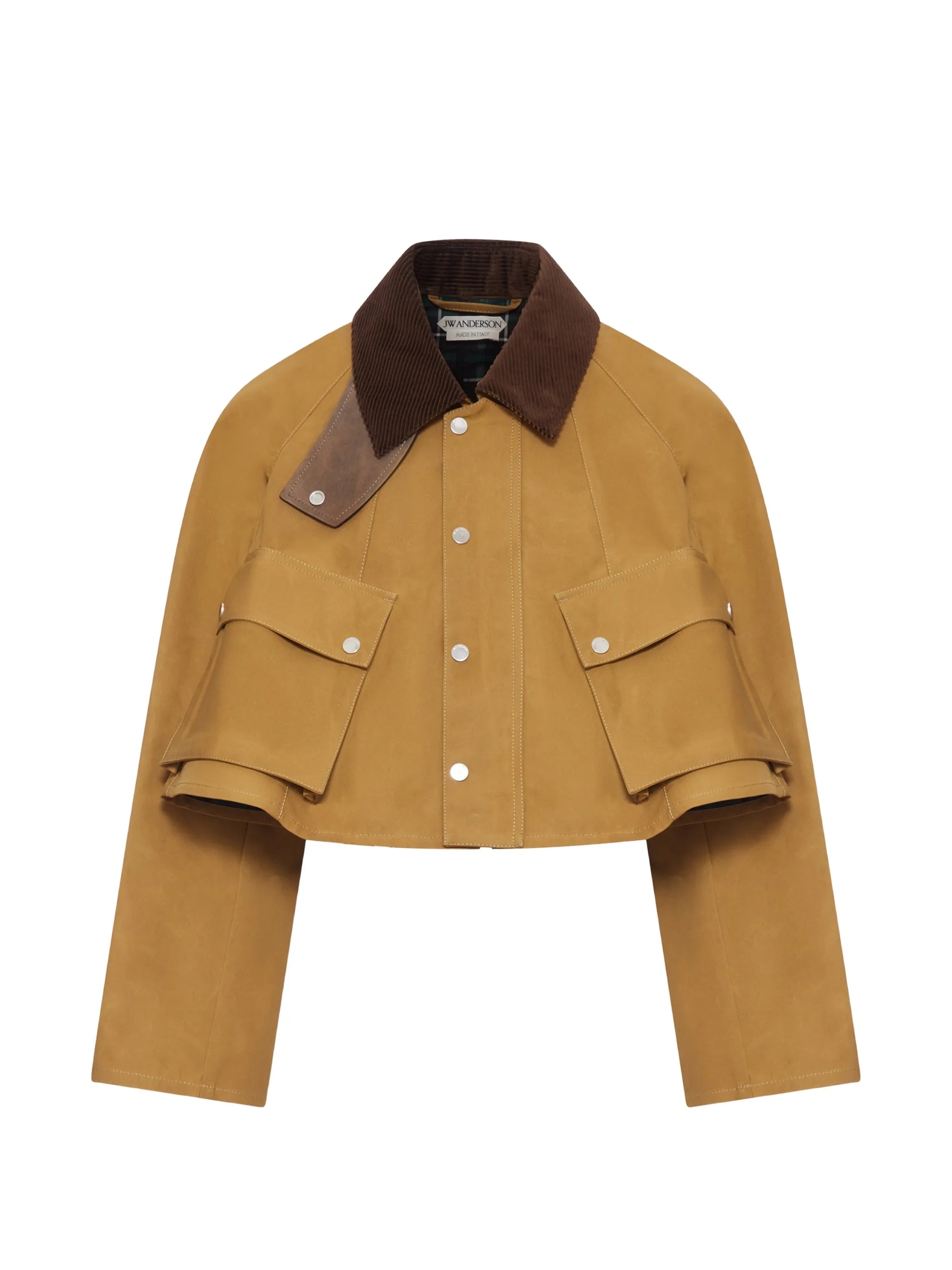 contrast collar barn jacket