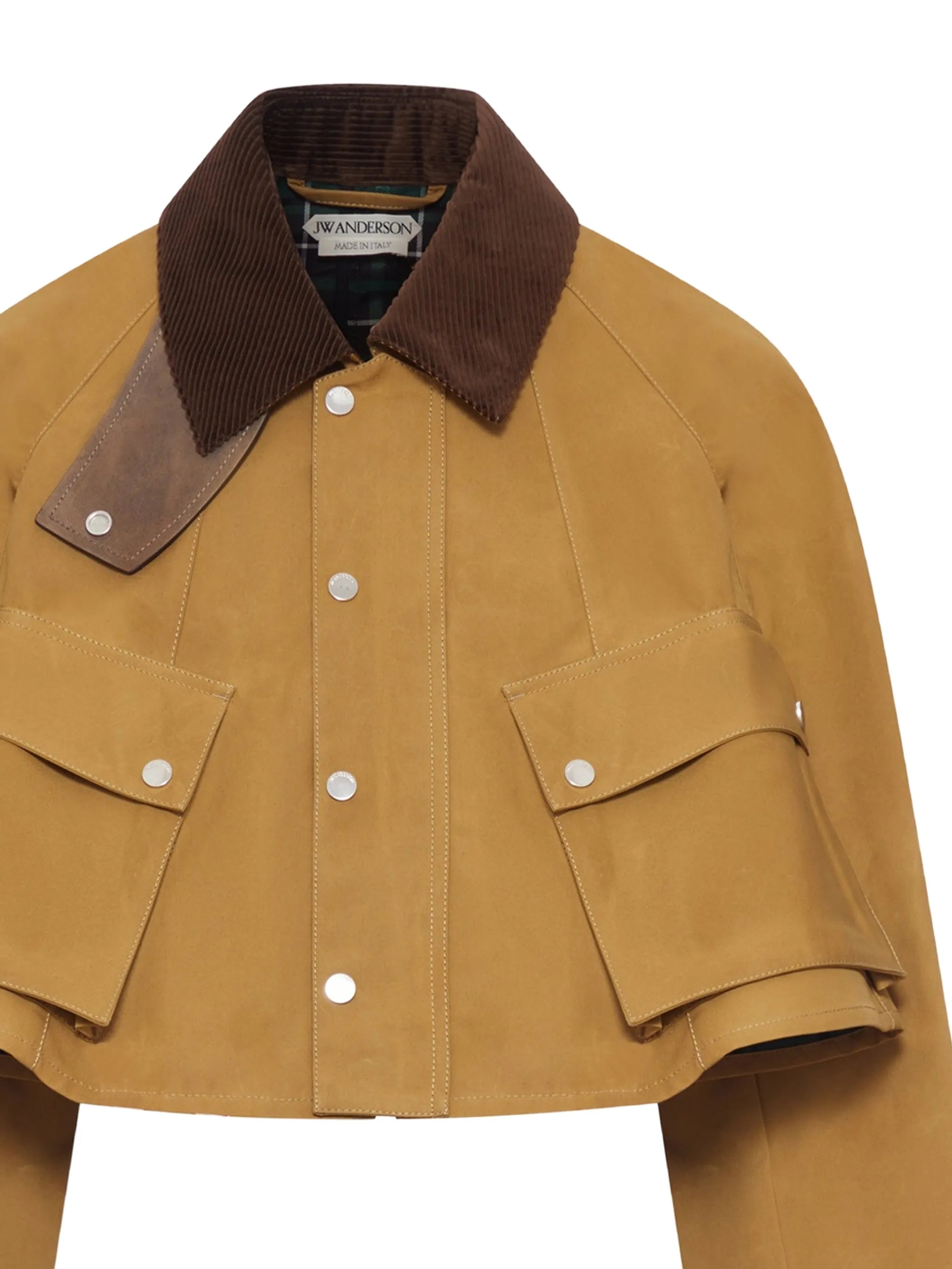 contrast collar barn jacket