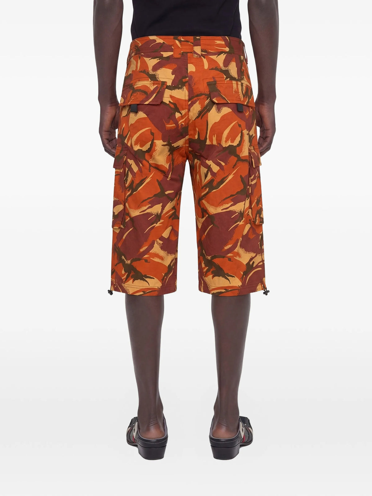 utility short in orange camo