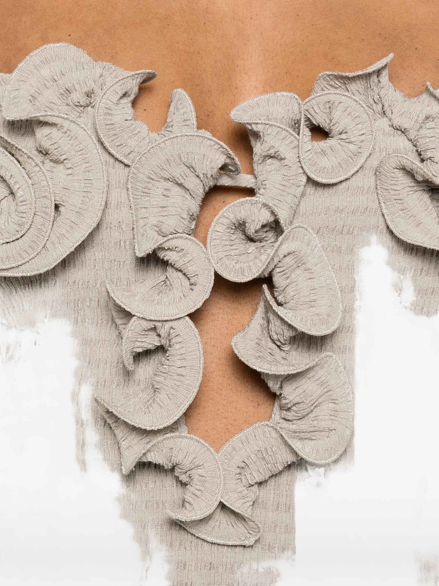 floral appliqué dress