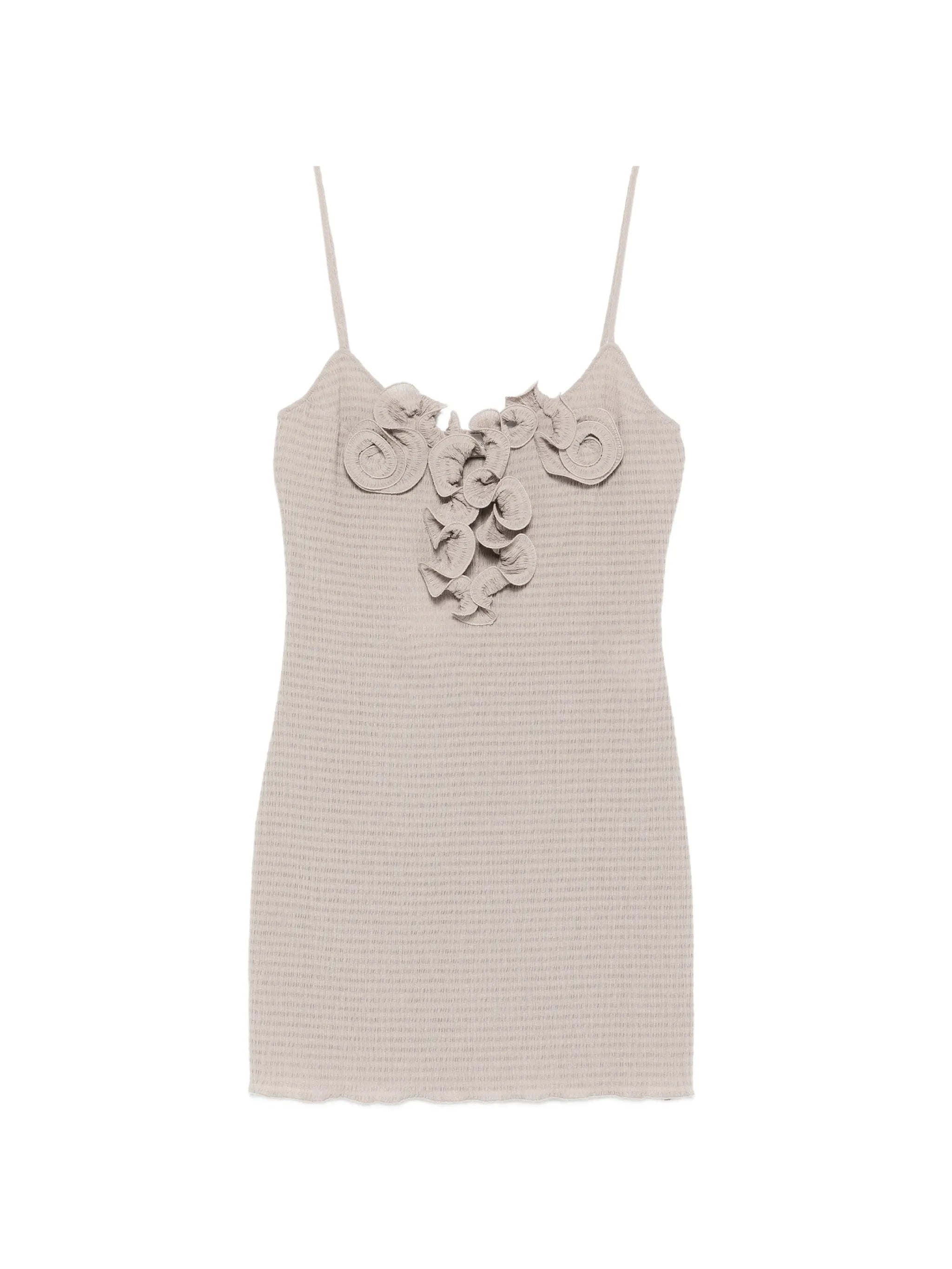 floral appliqué dress