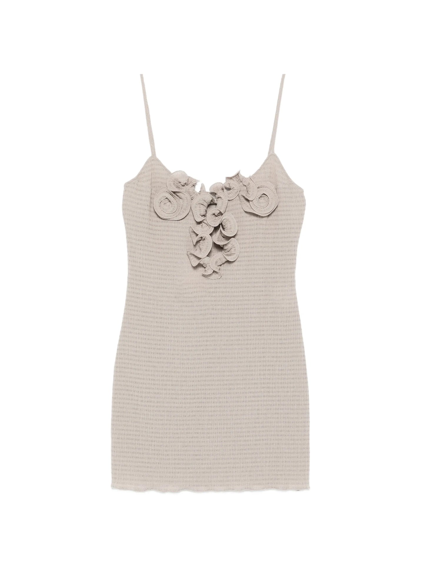 floral appliqué dress
