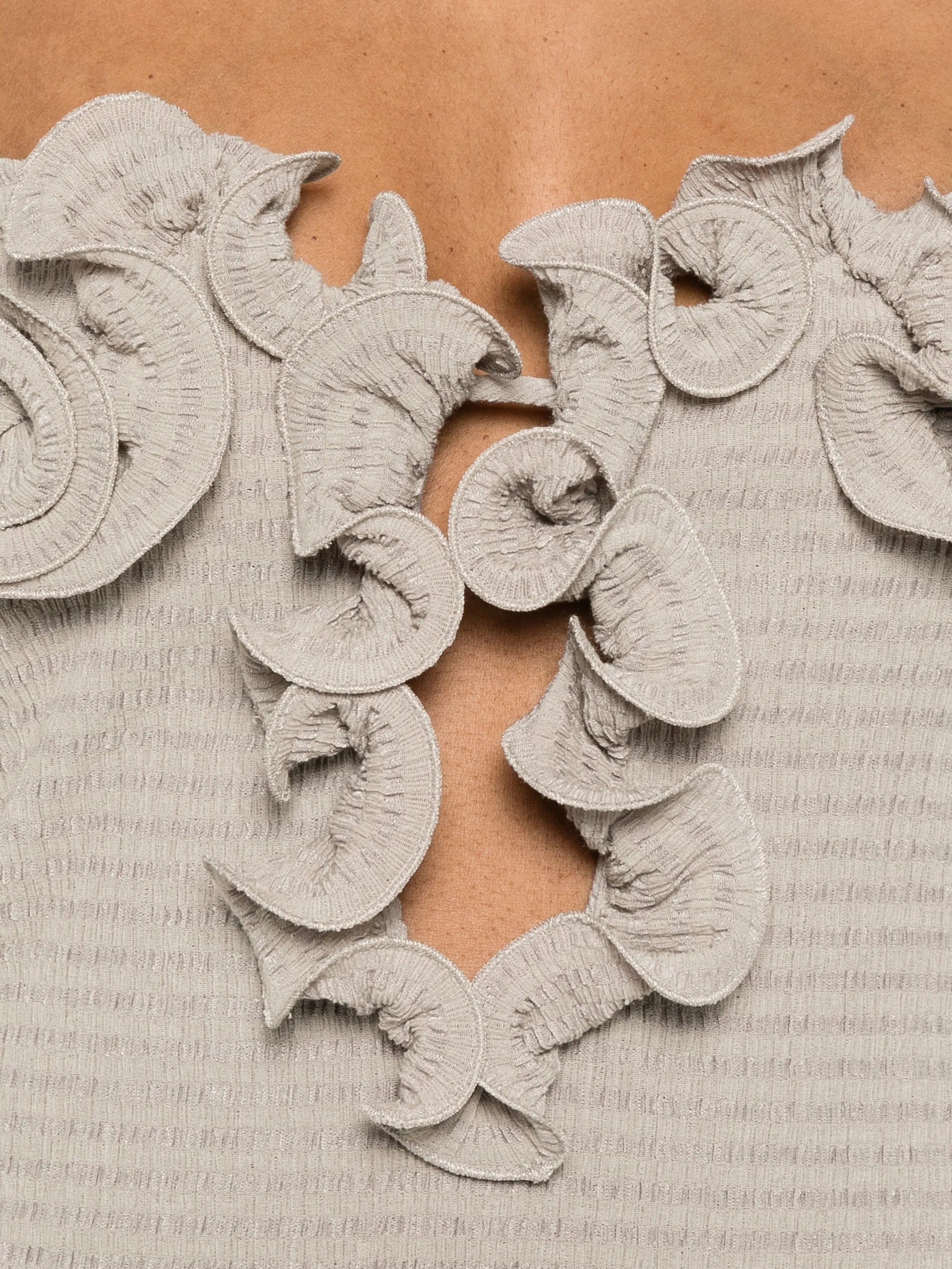 floral appliqué dress