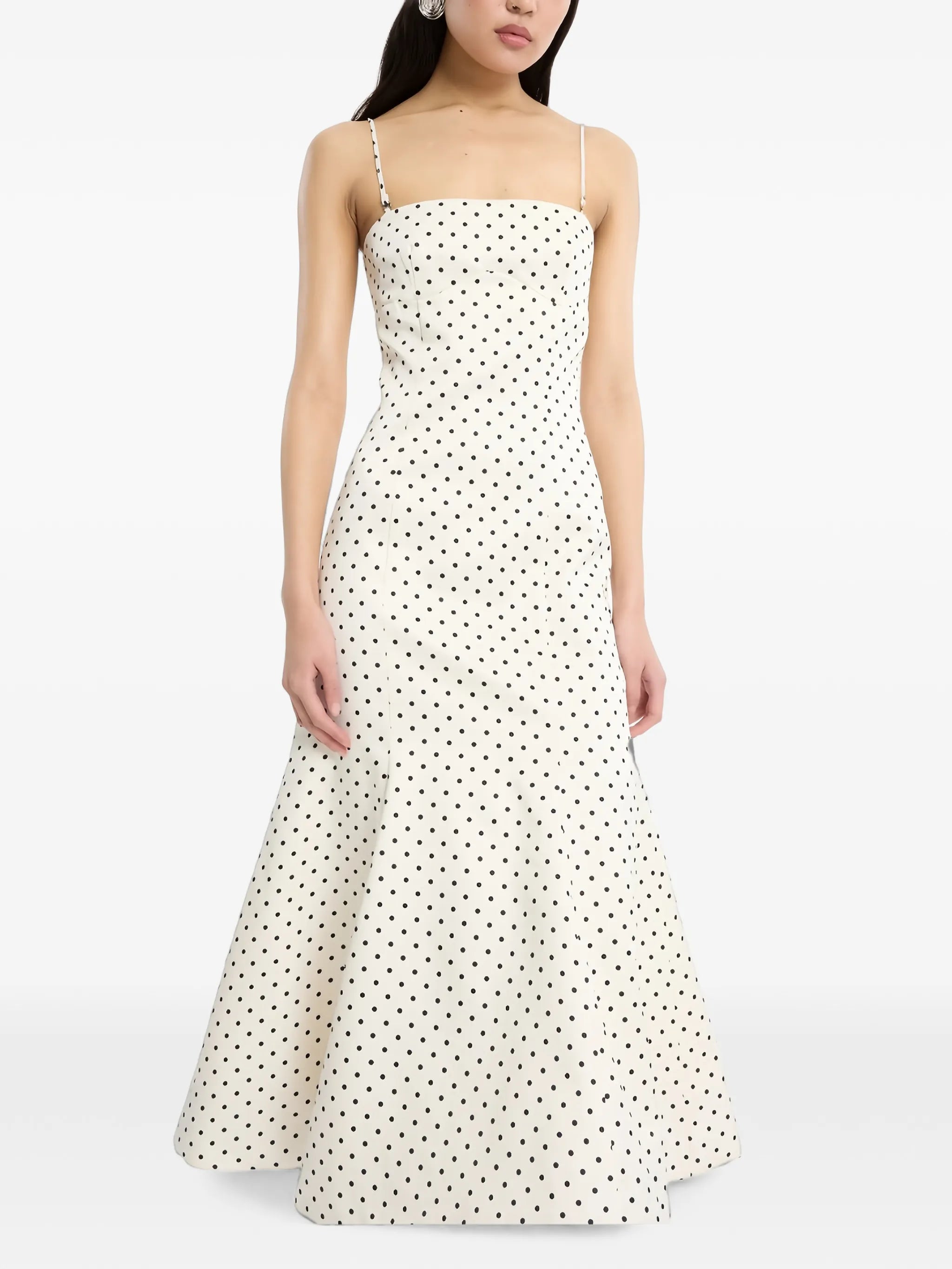 polka dot midi dress