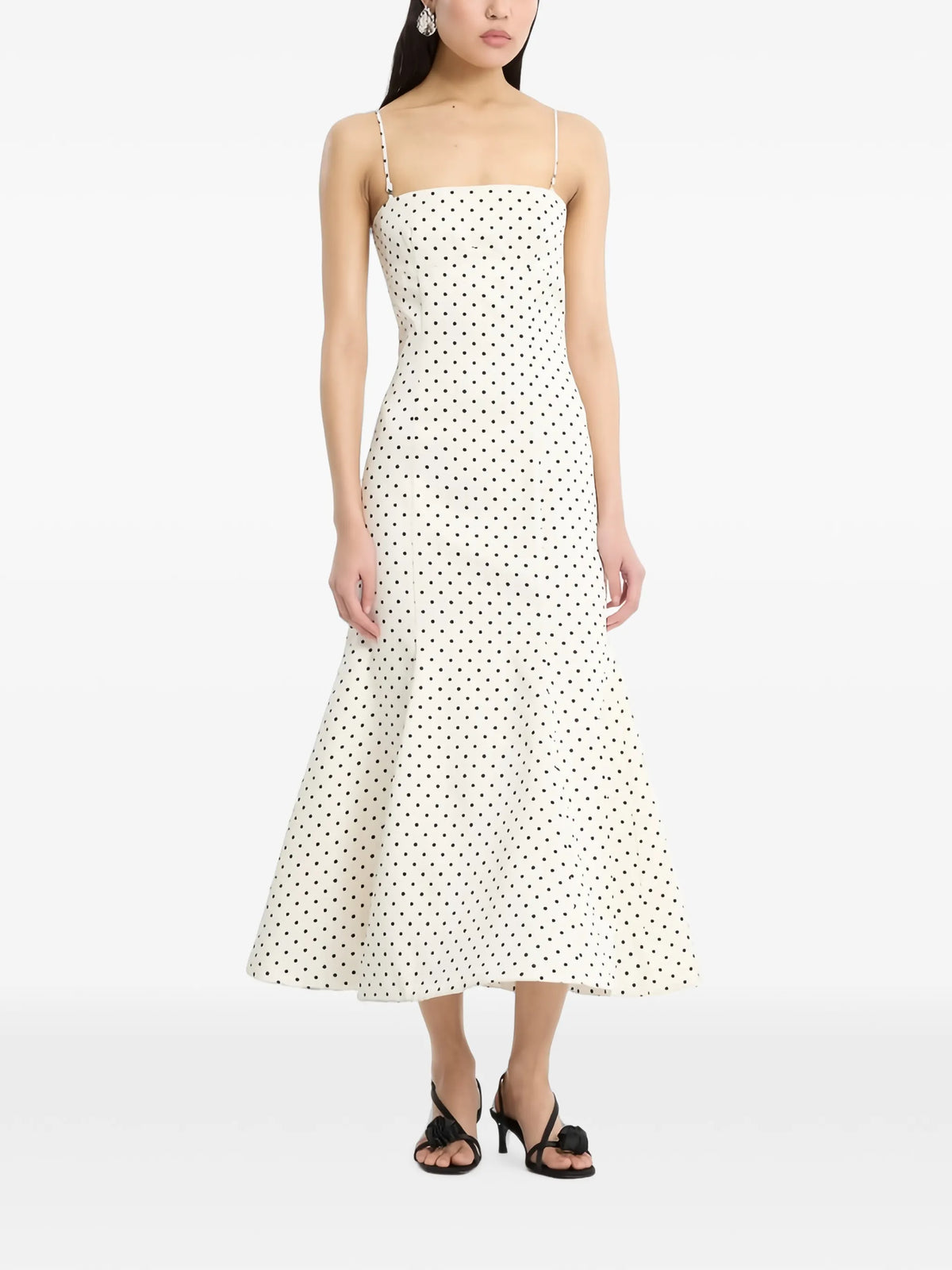 polka dot midi dress