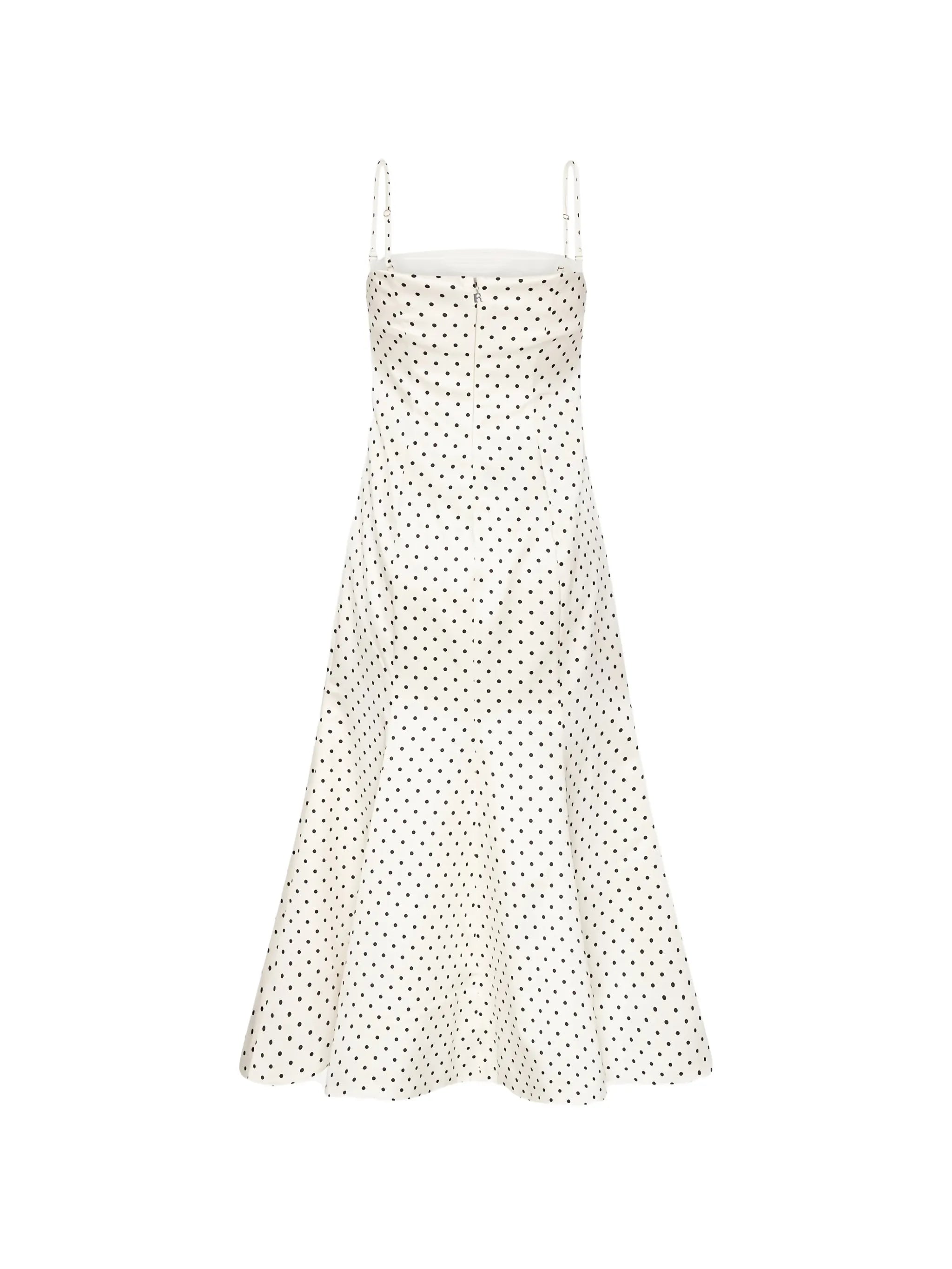 polka dot midi dress