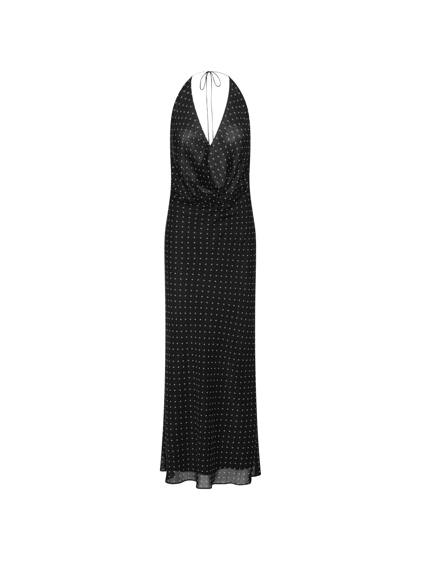 chiffon halterneck dress