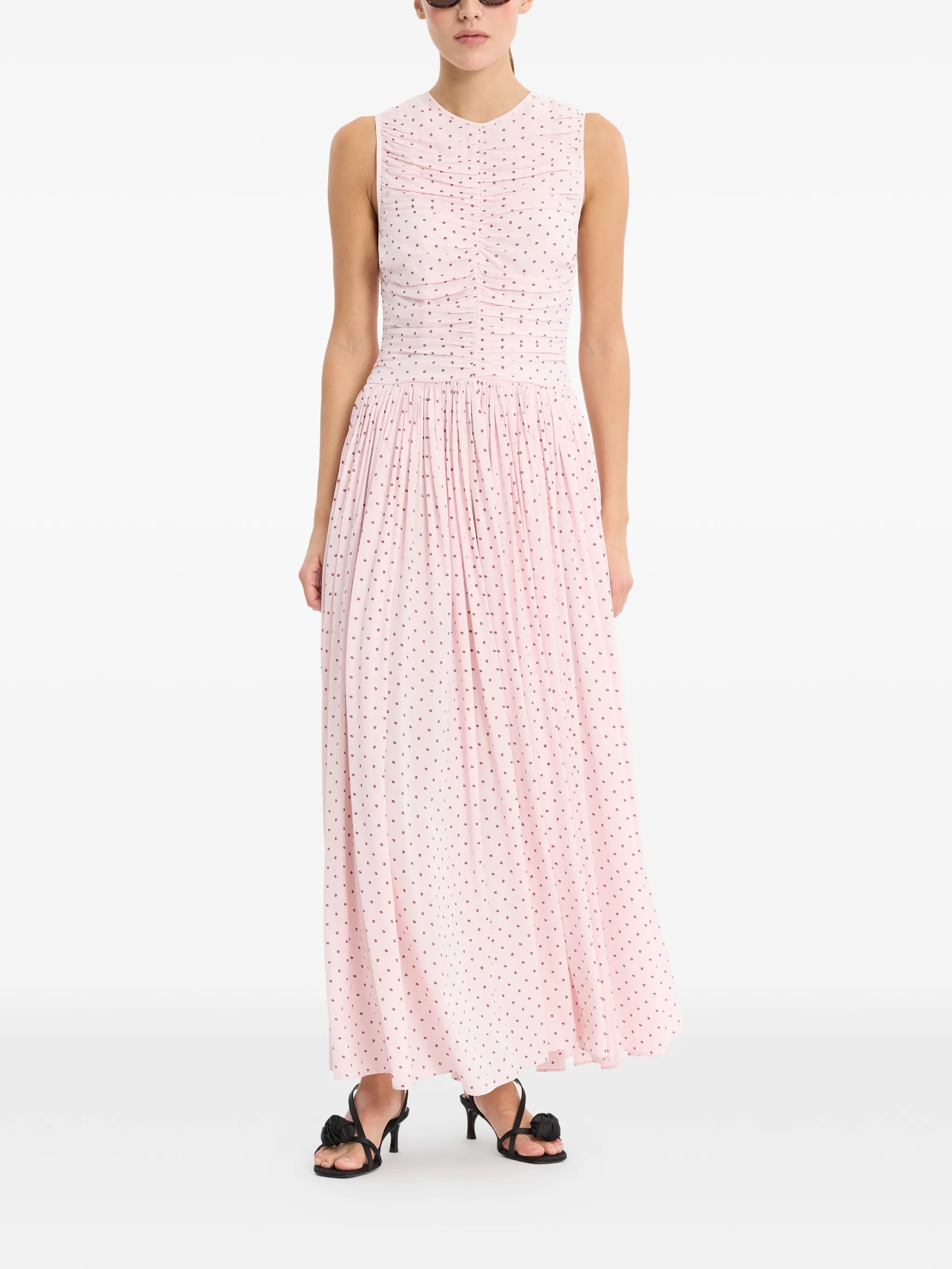 ruched maxi dress