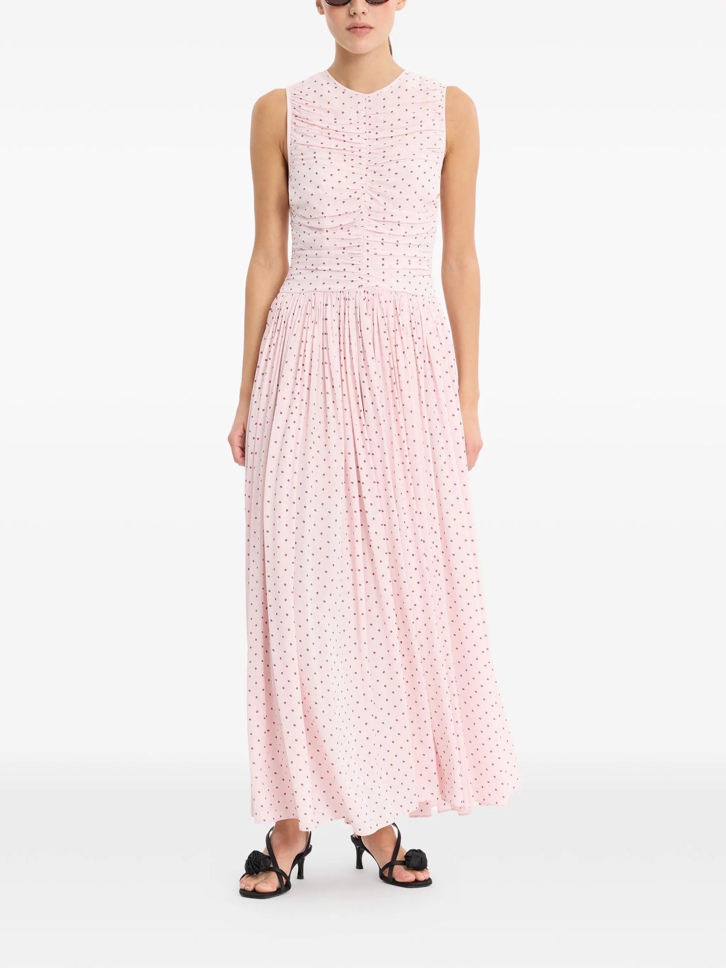 ruched maxi dress