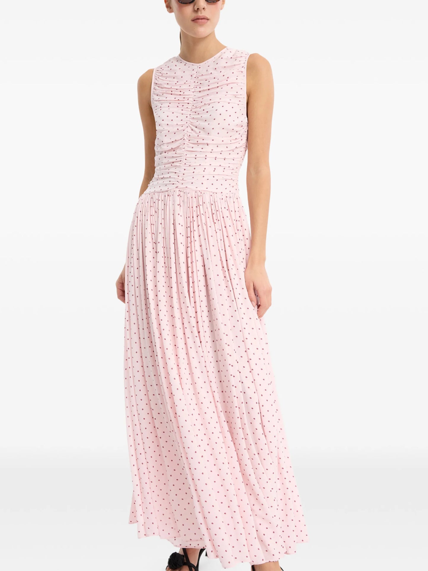 ruched maxi dress