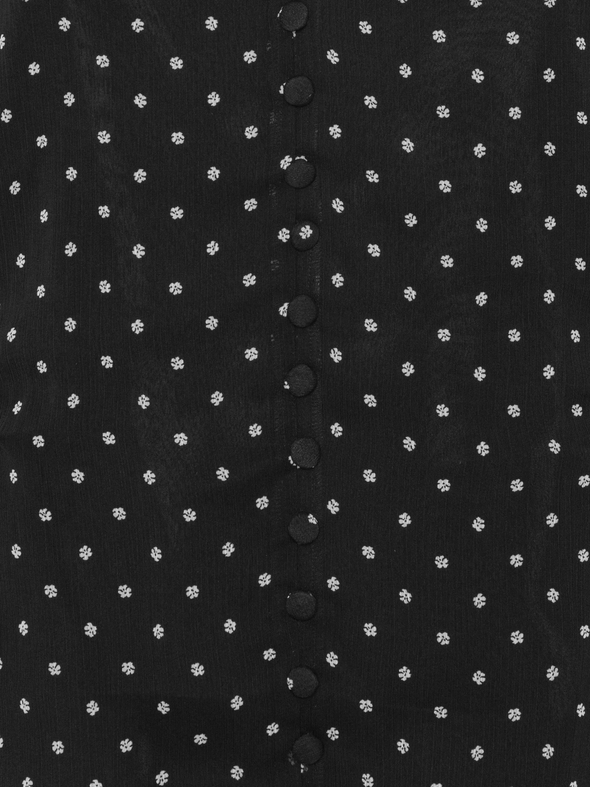 polka-dot lace top