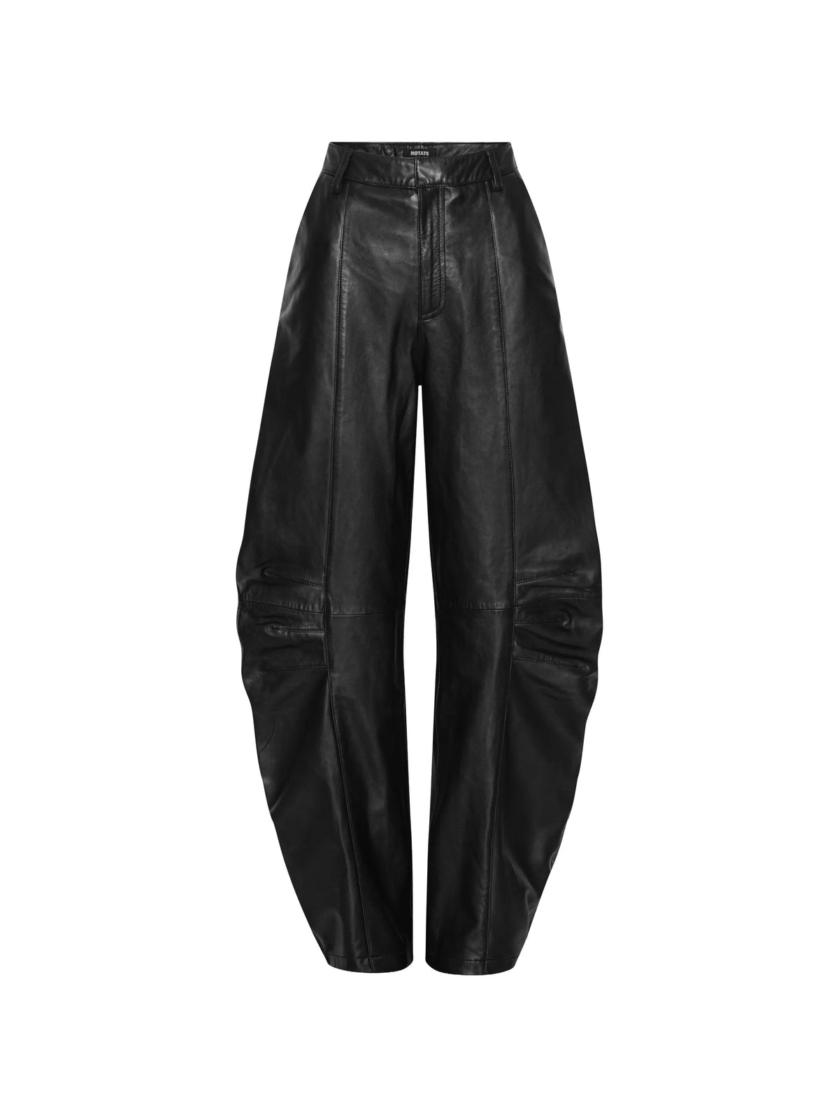 leather cargo pants black