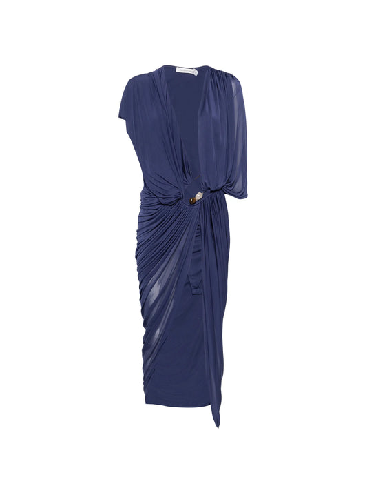 Helix crystal-draped maxi dress