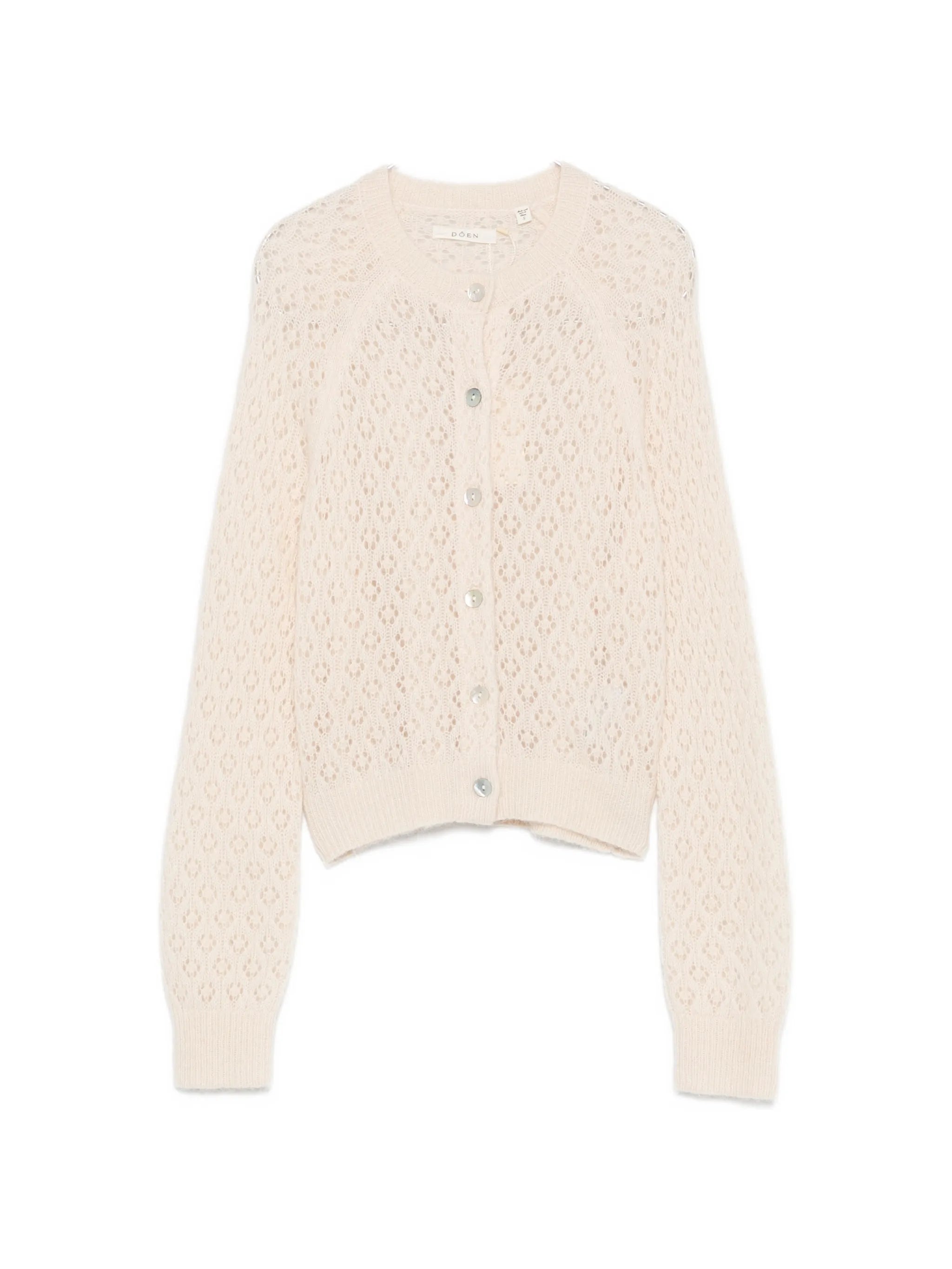 Petra pointelle-knit cardigan