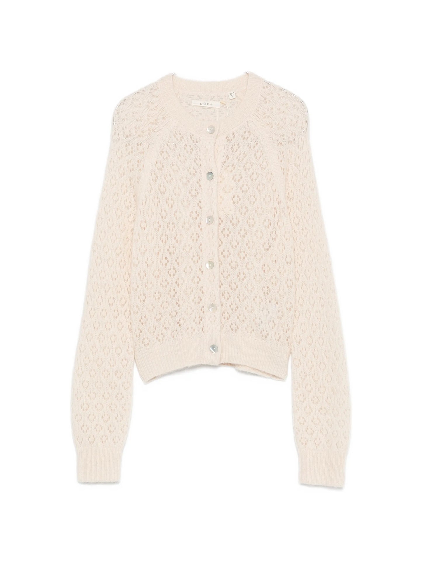 Petra pointelle-knit cardigan