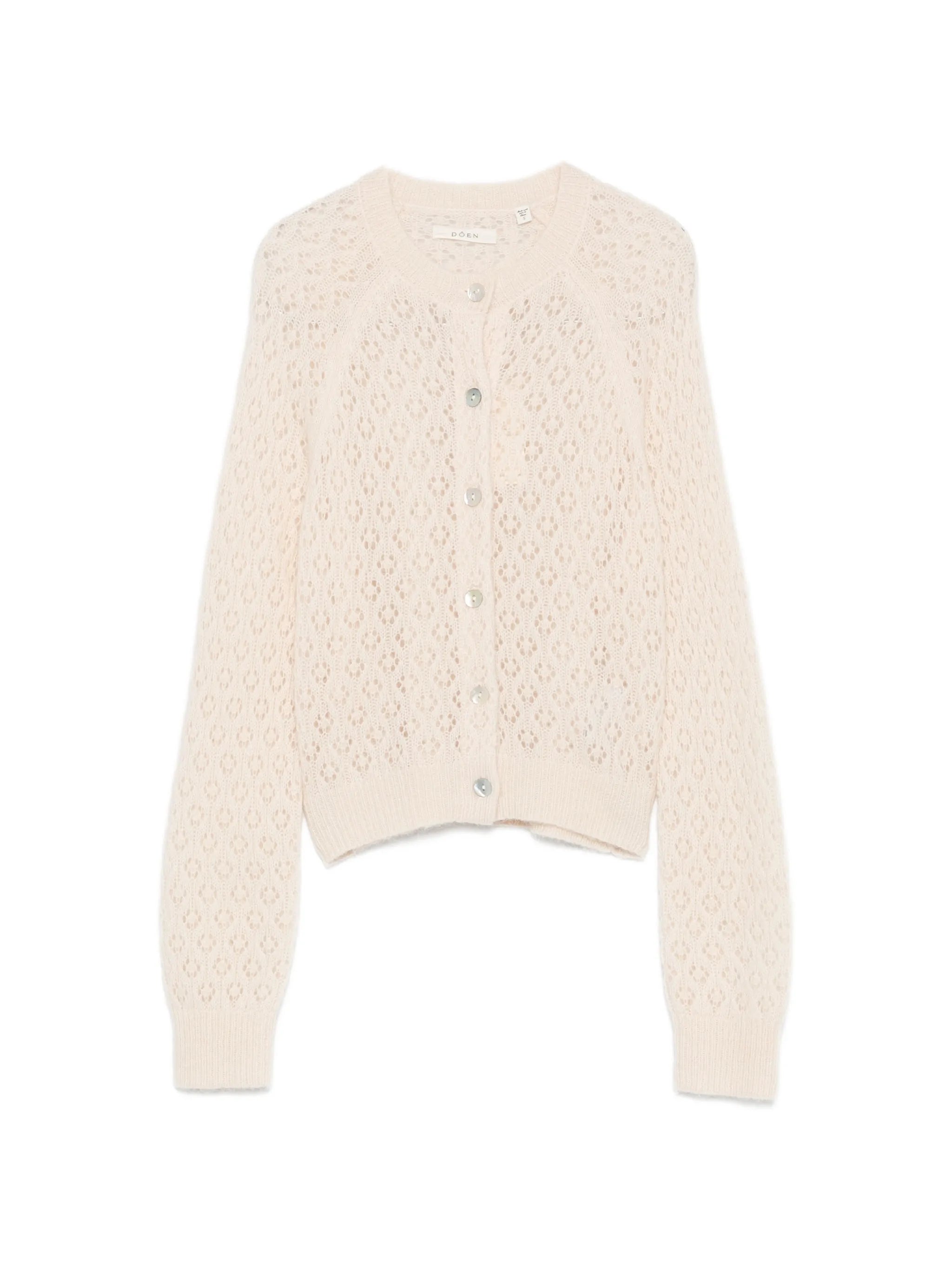 Petra pointelle-knit cardigan