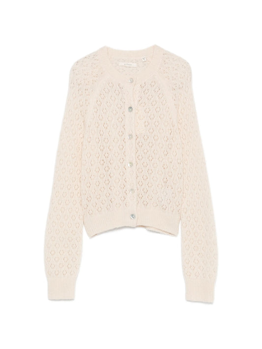 Petra pointelle-knit cardigan