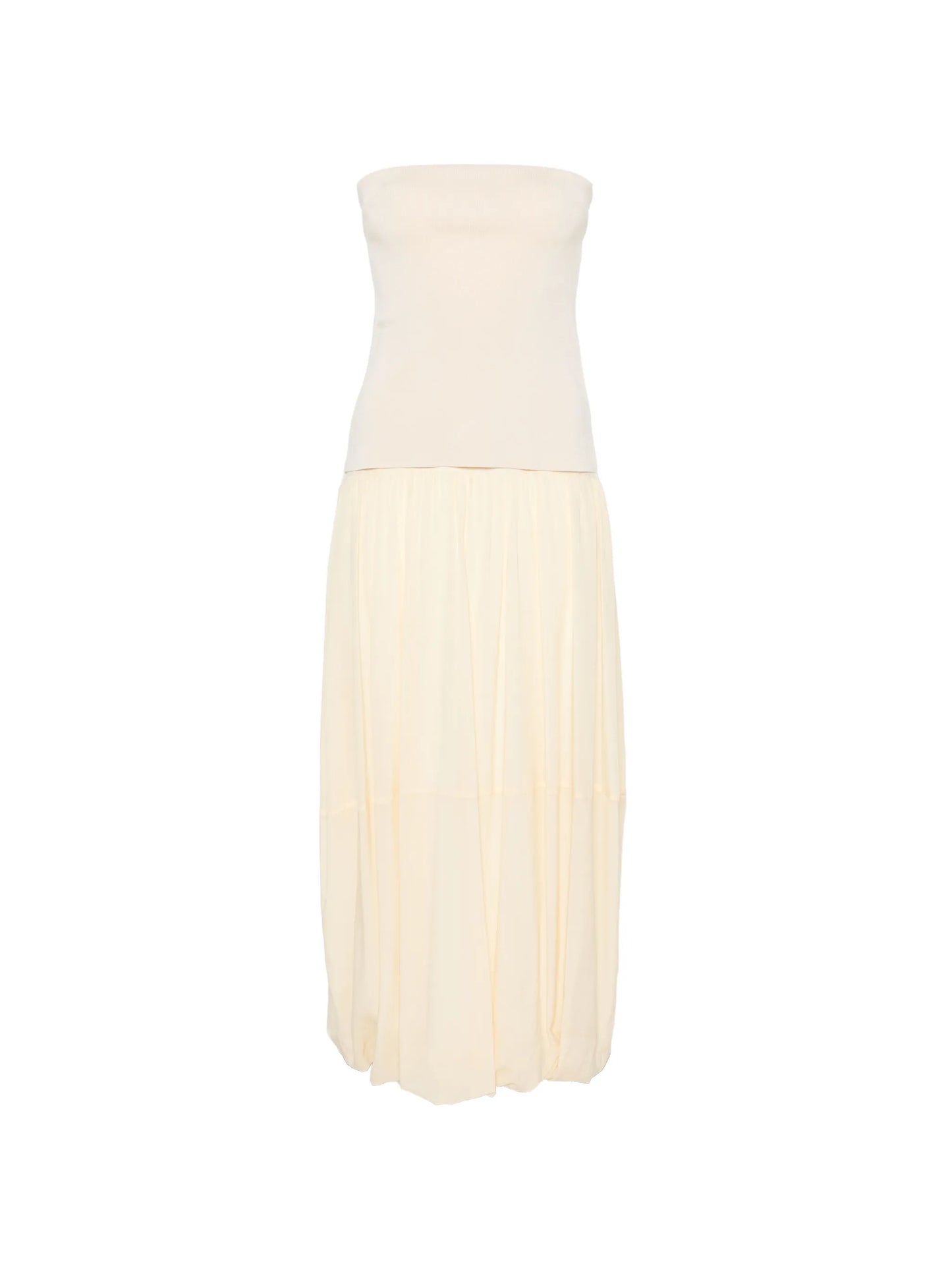 strapless midi dress