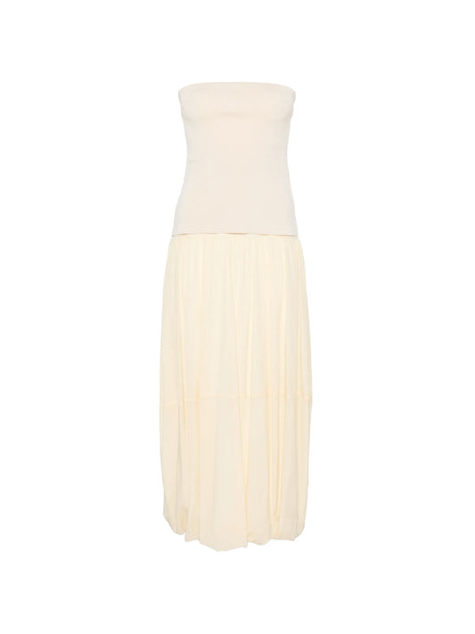 strapless midi dress