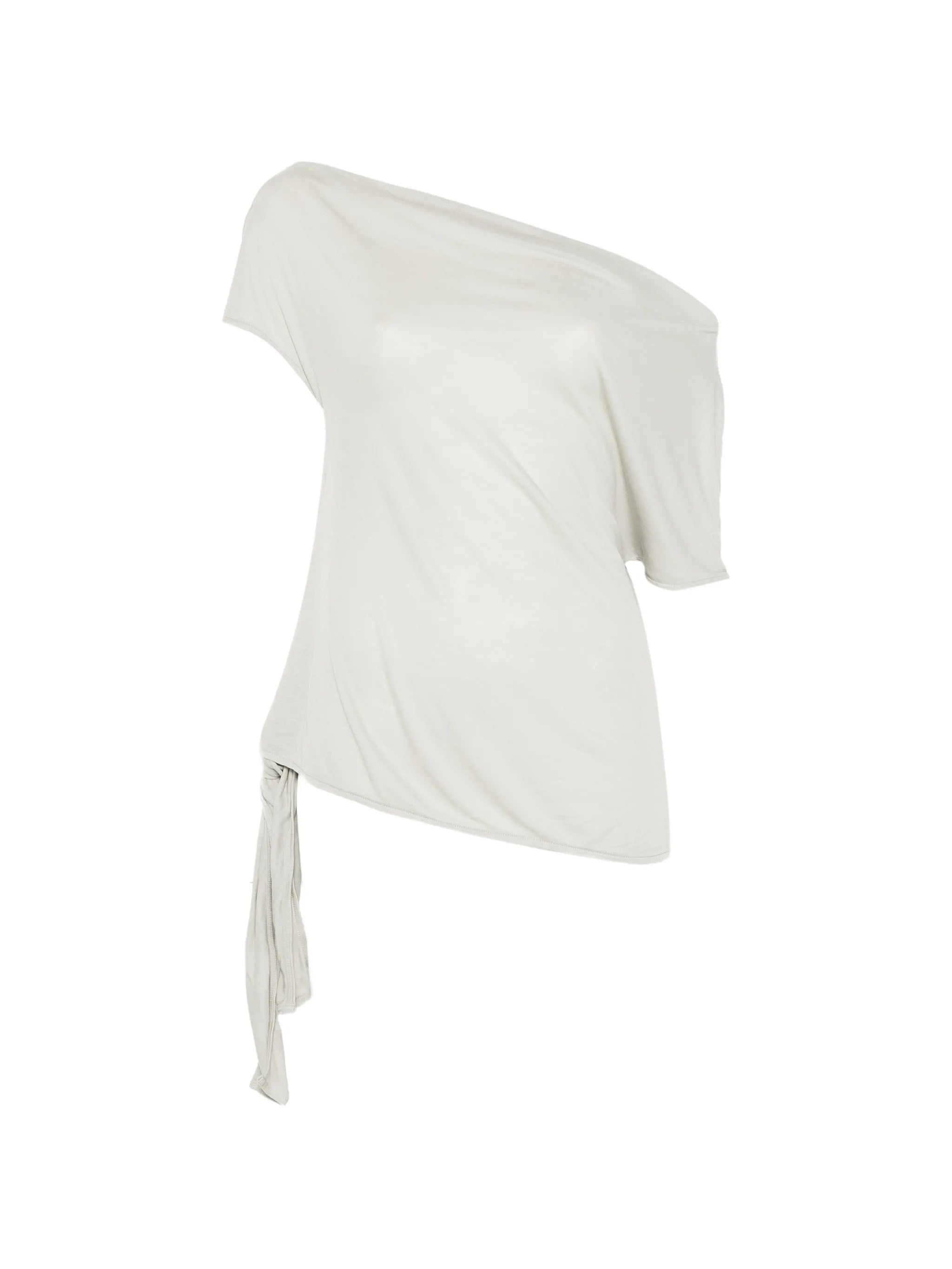 fine-jersey off-shoulder top - soft ash