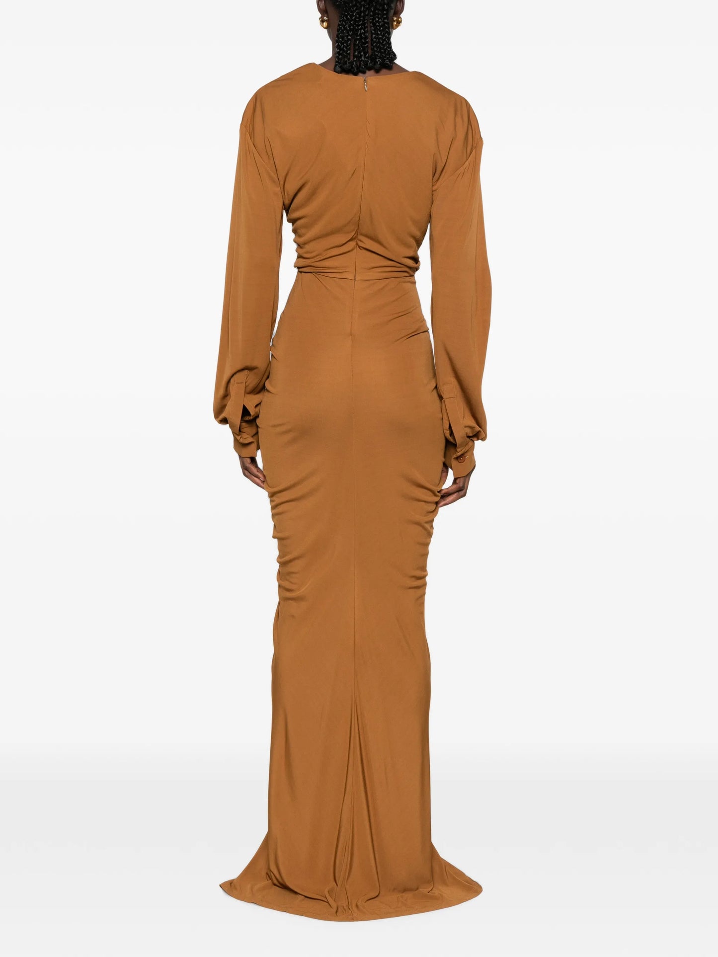 draped maxi dress
