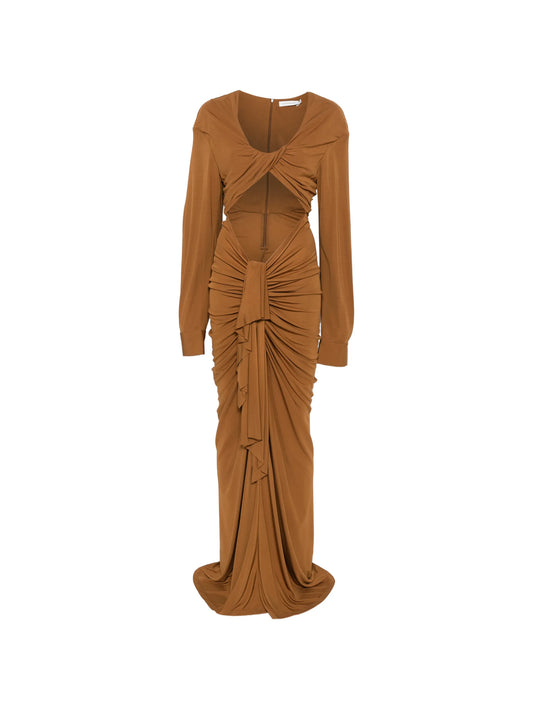 draped maxi dress