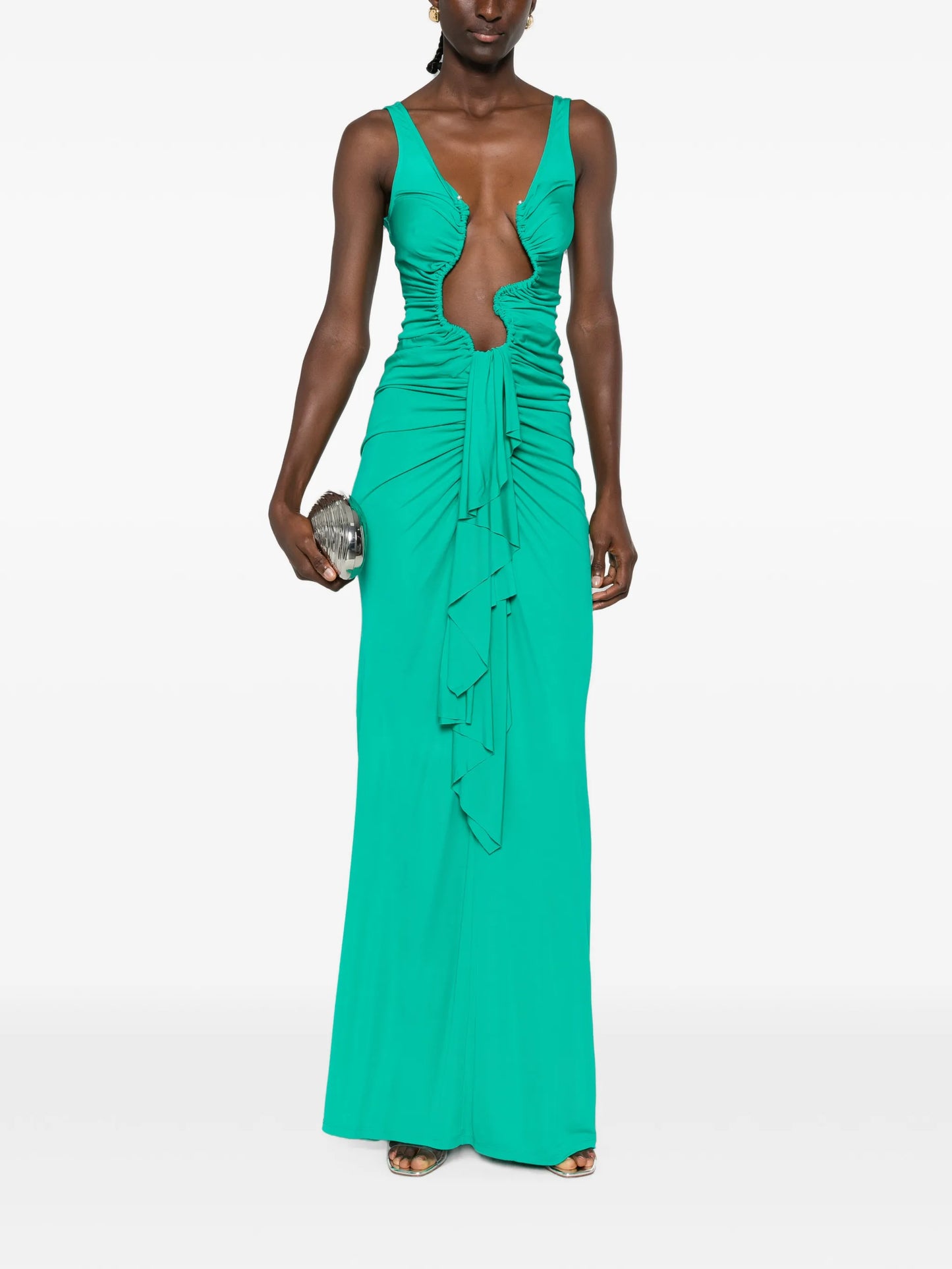 draped maxi dress