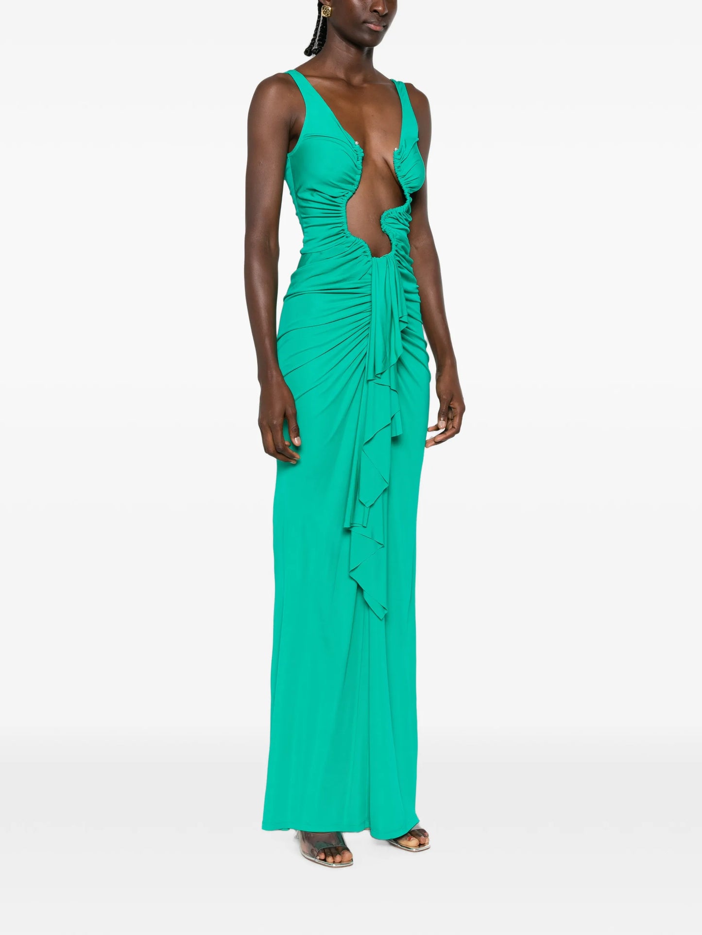 draped maxi dress