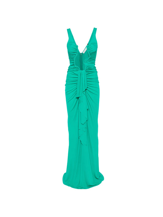 draped maxi dress