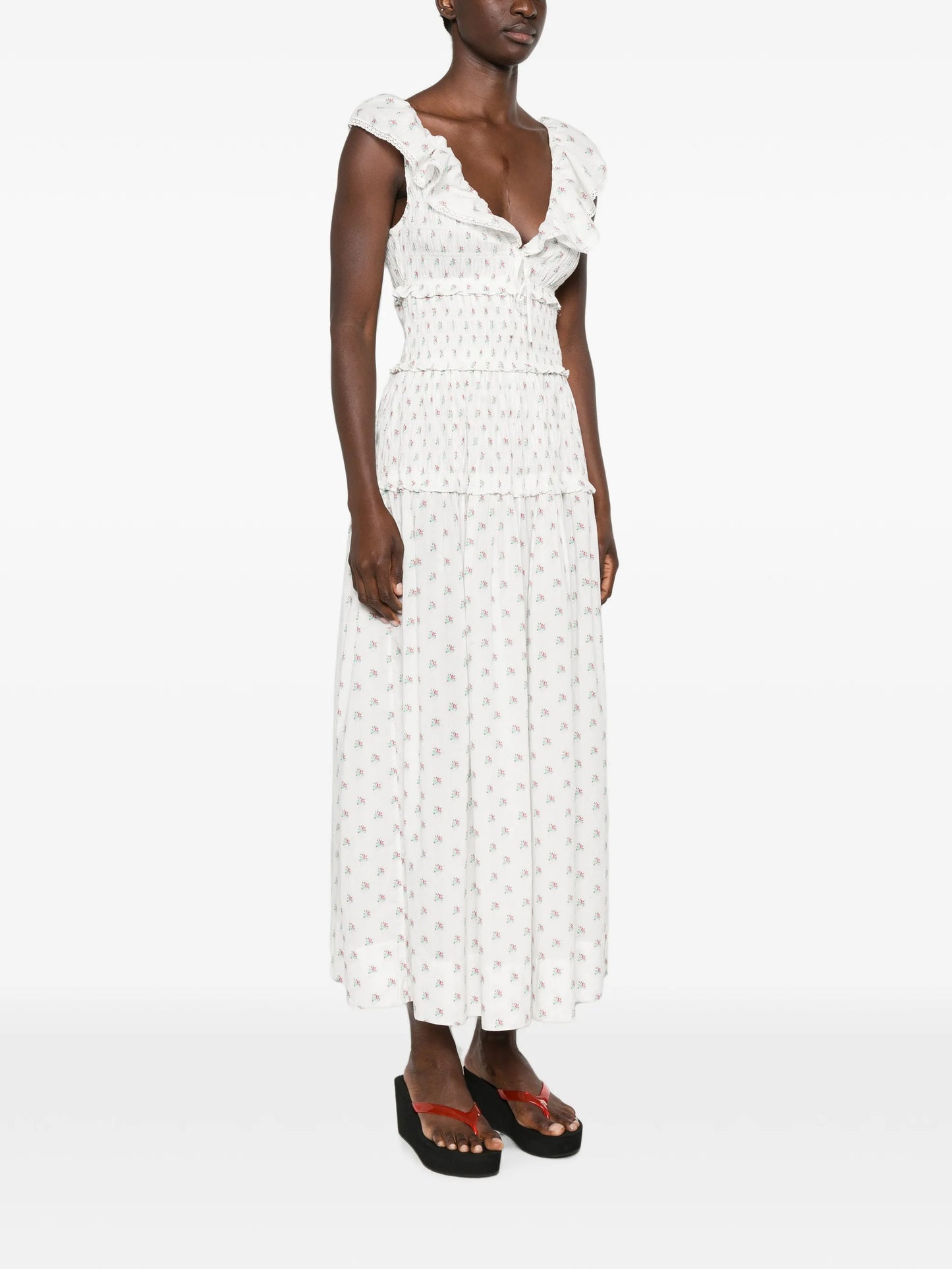Sorina floral-print midi dress