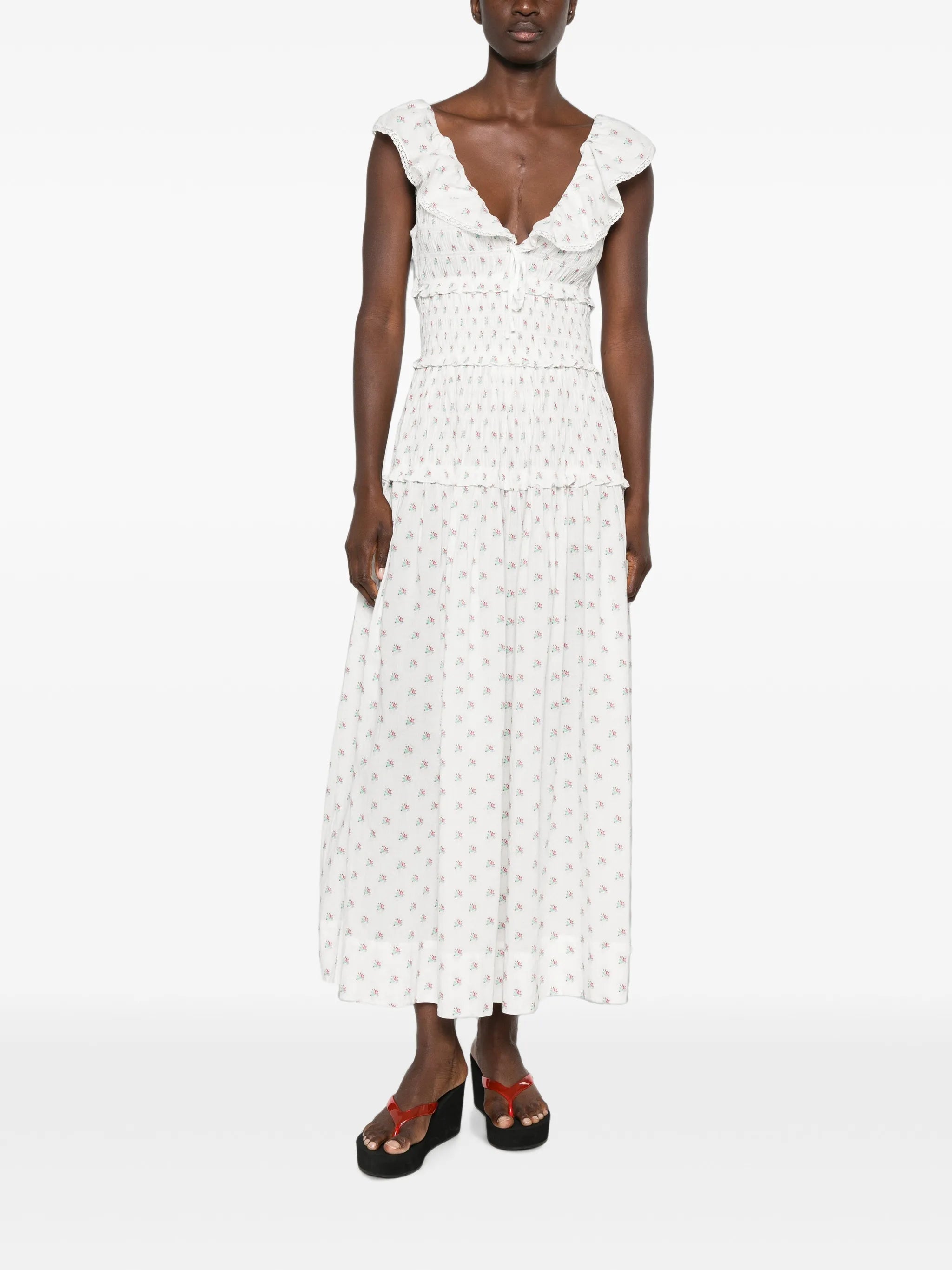 Sorina floral-print midi dress