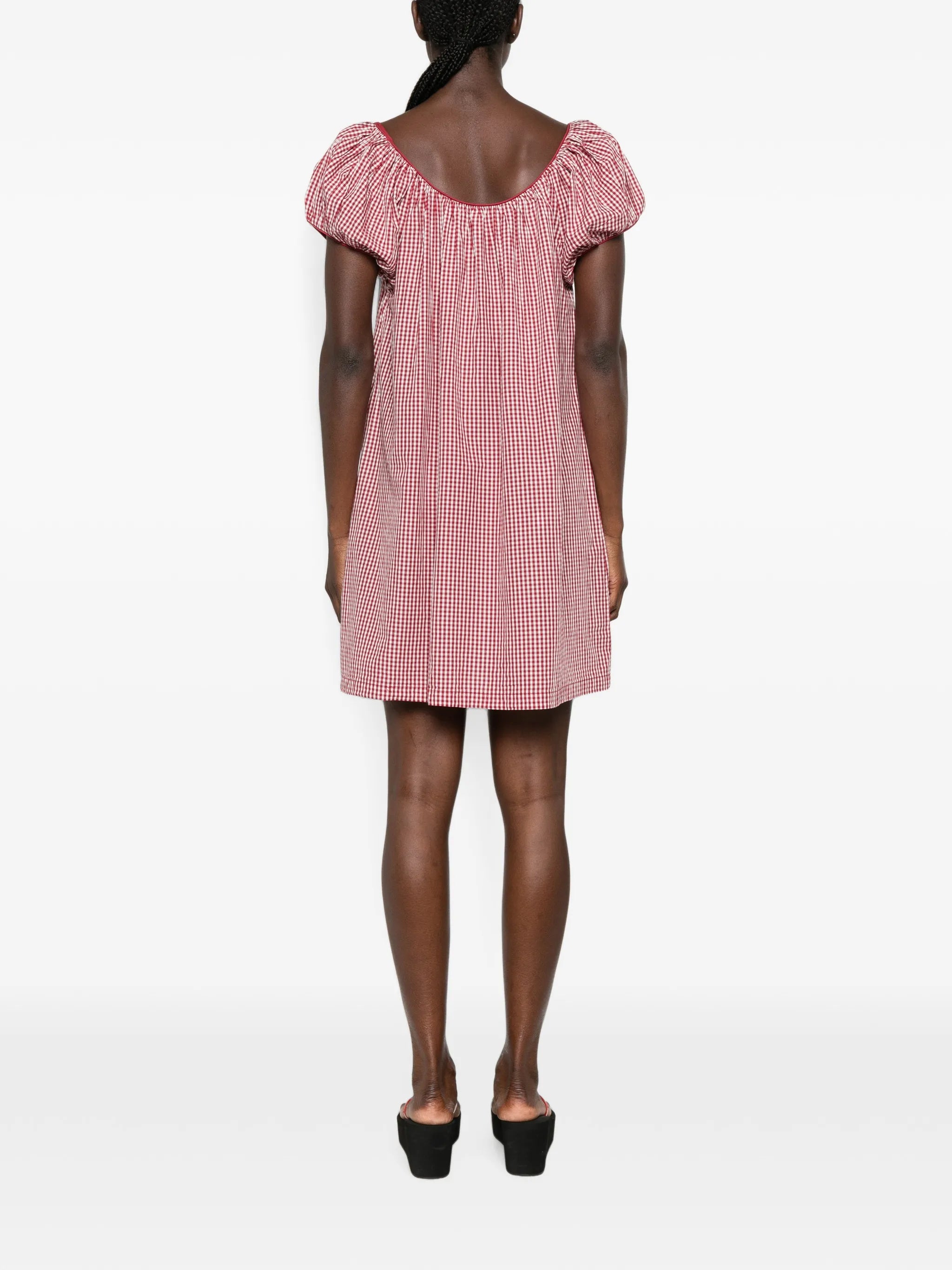 Julia gingham-print mini dress