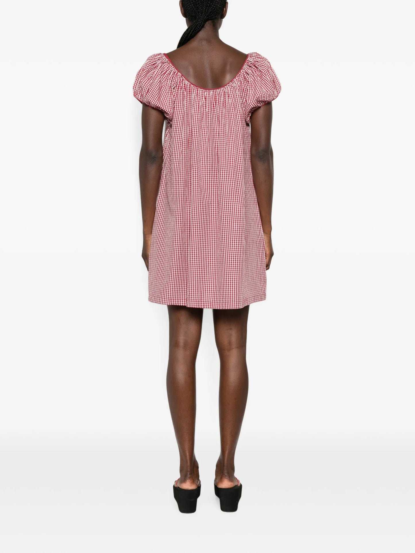 Julia gingham-print mini dress