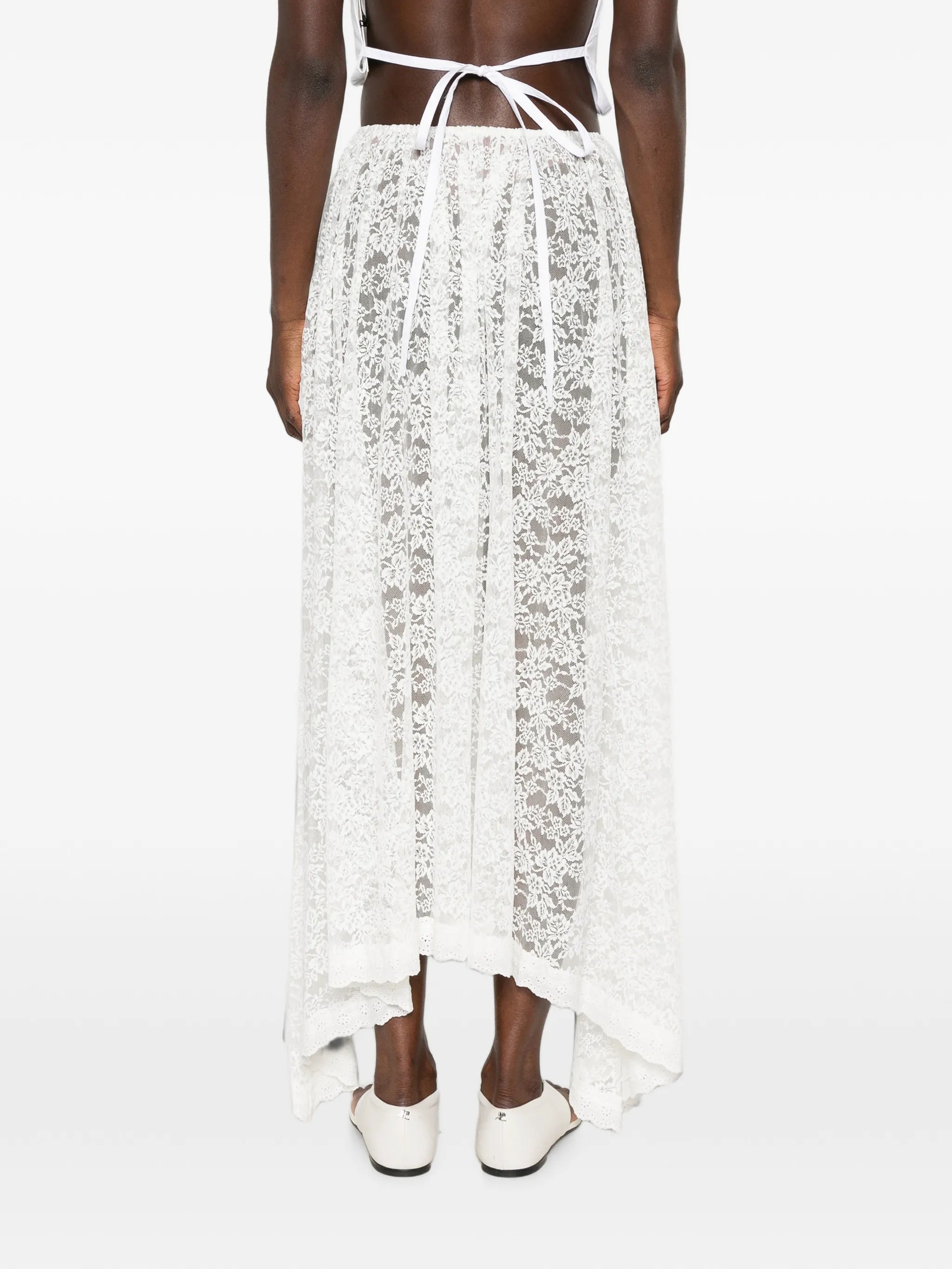 Zinnia lace-knit skirt