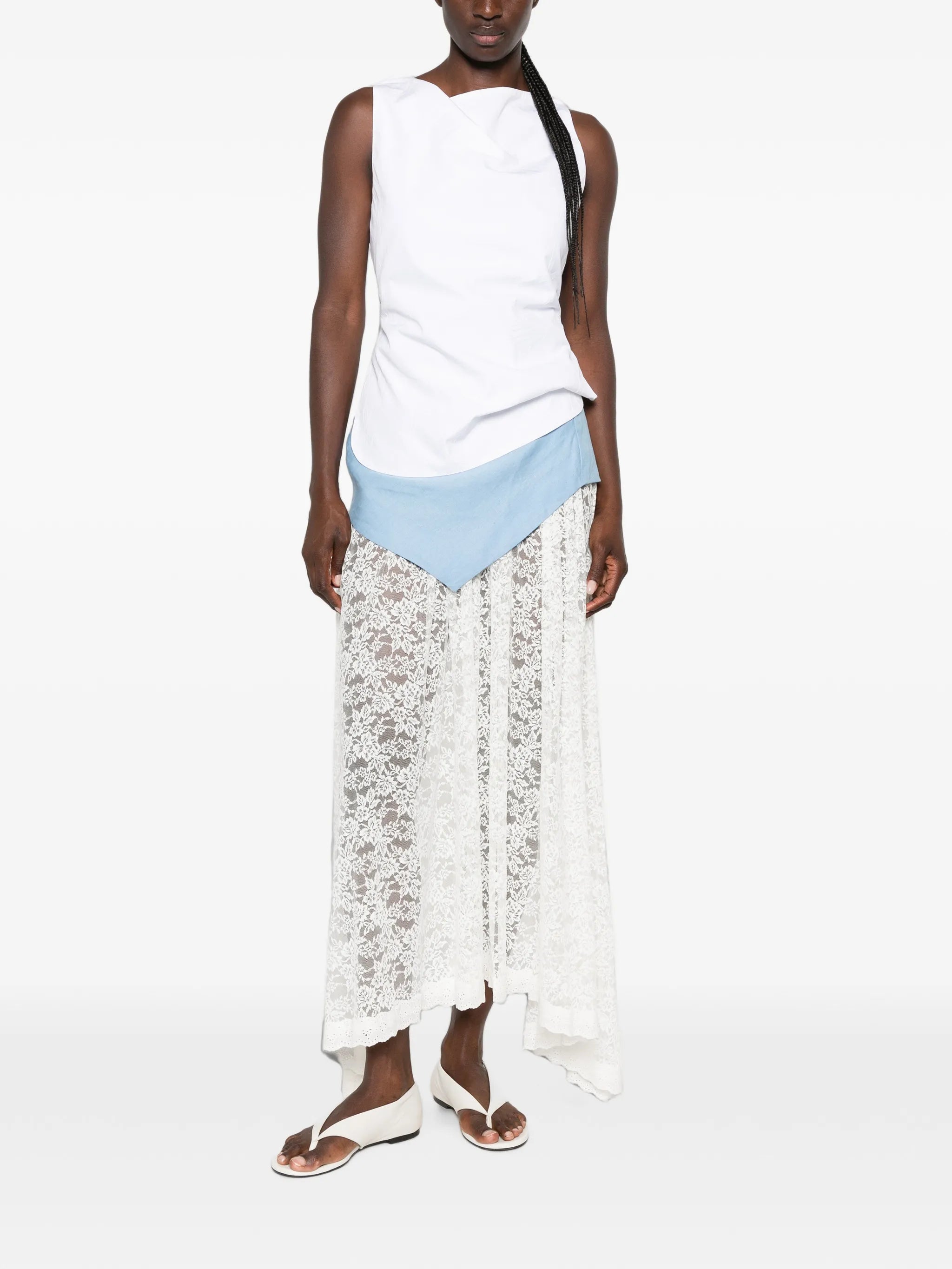 Zinnia lace-knit skirt