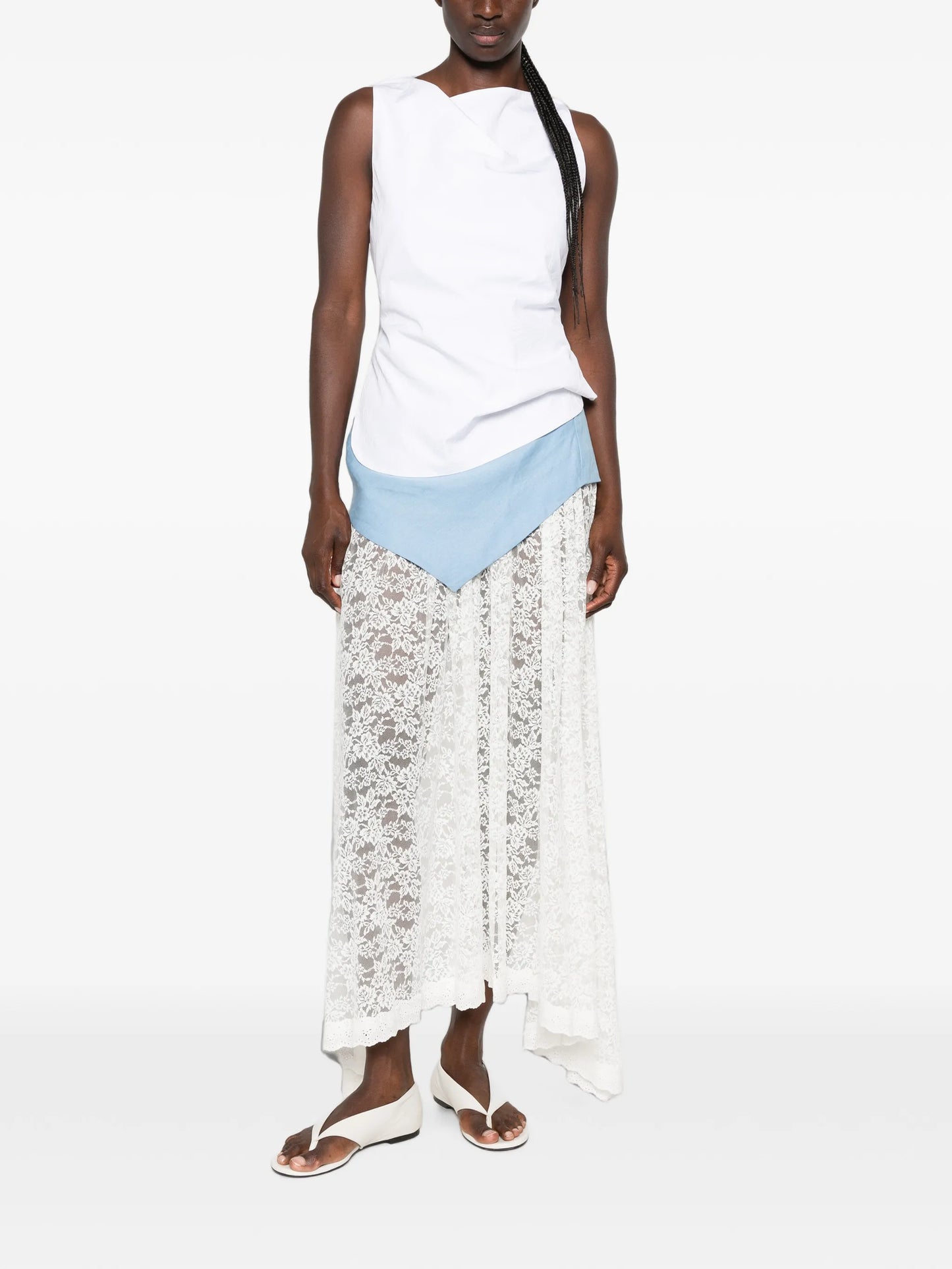 Zinnia lace-knit skirt