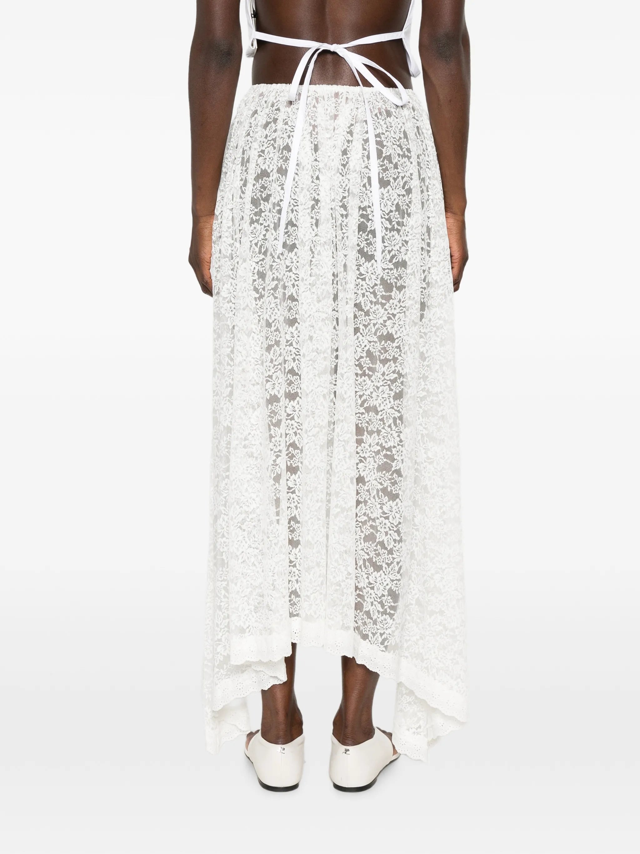 Zinnia lace-knit skirt