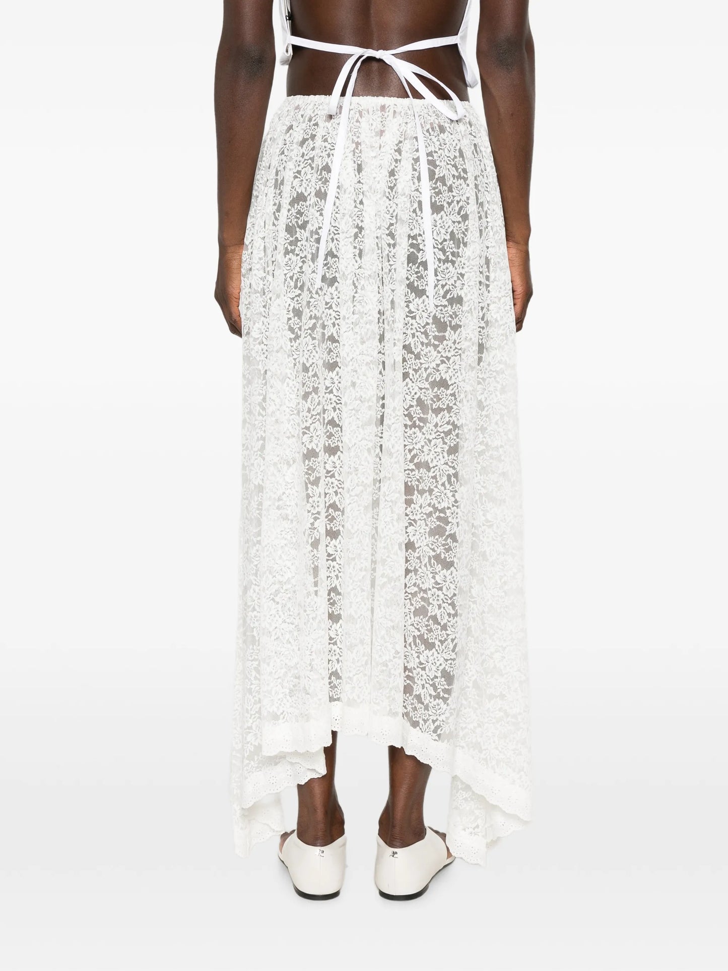 Zinnia lace-knit skirt