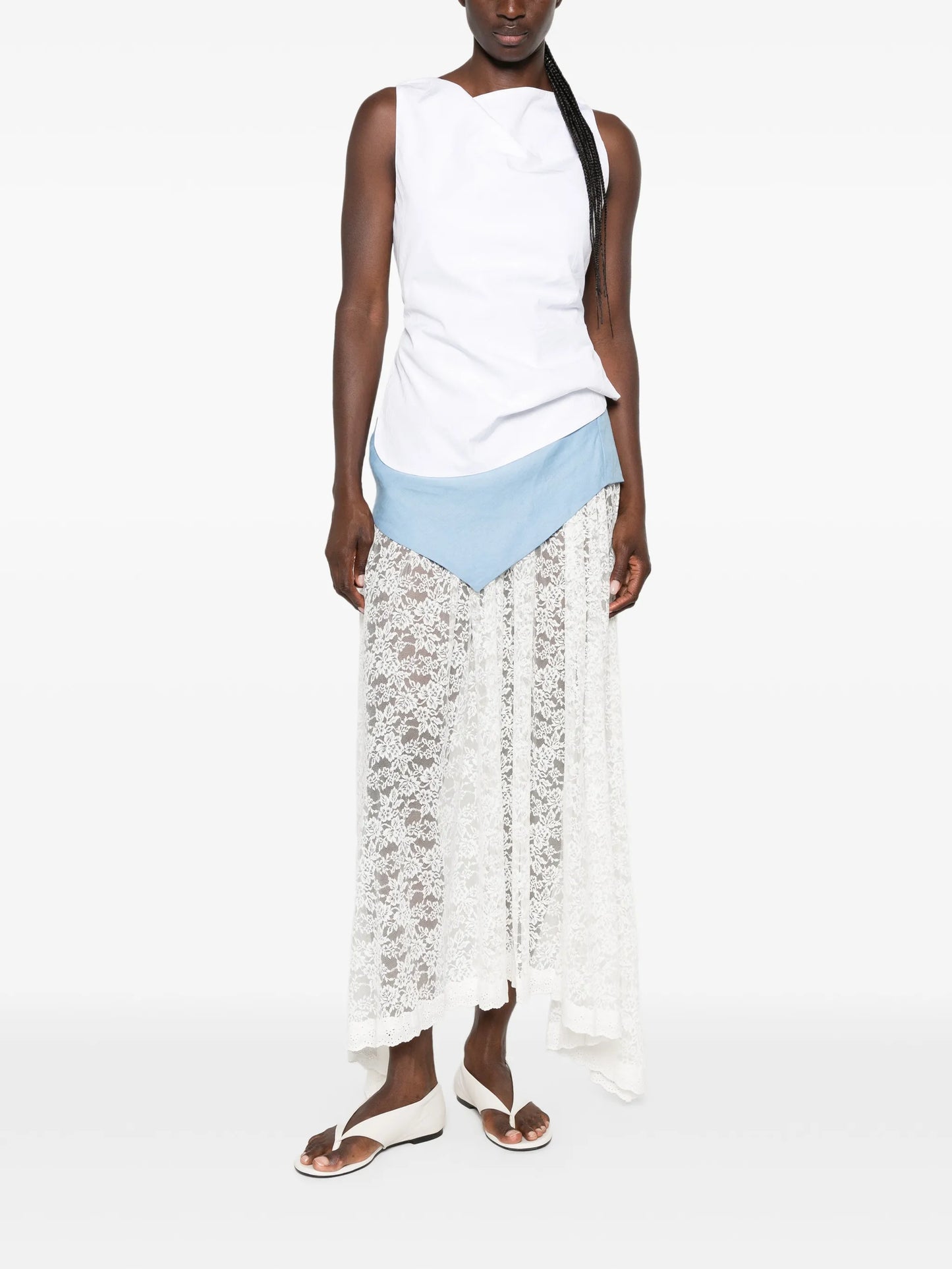 Zinnia lace-knit skirt