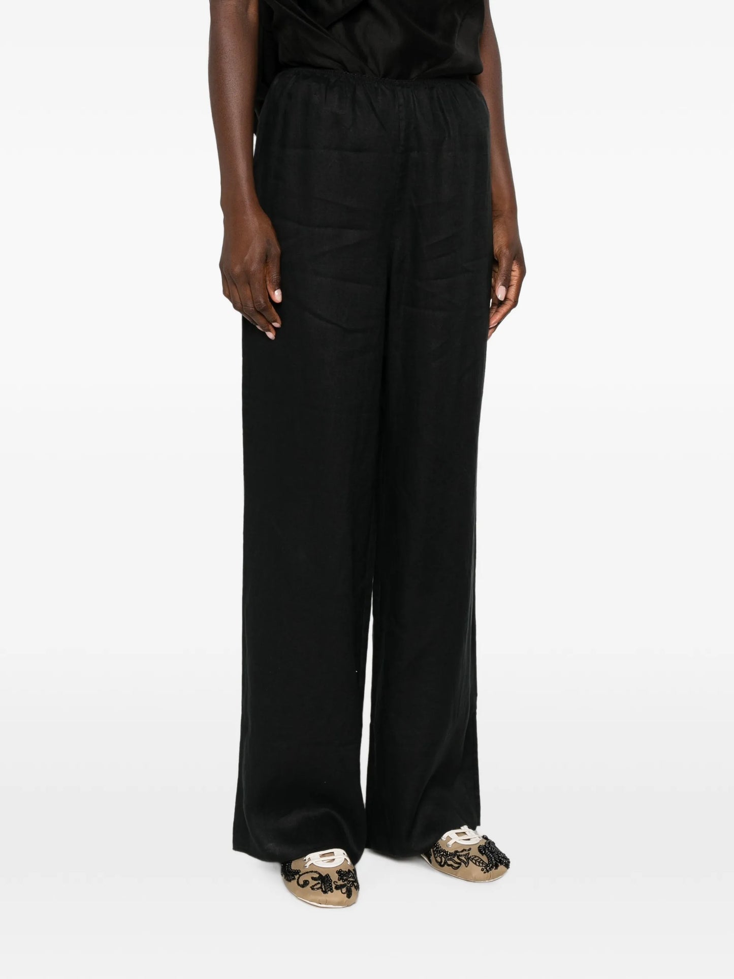 Lavon wide-leg linen trousers