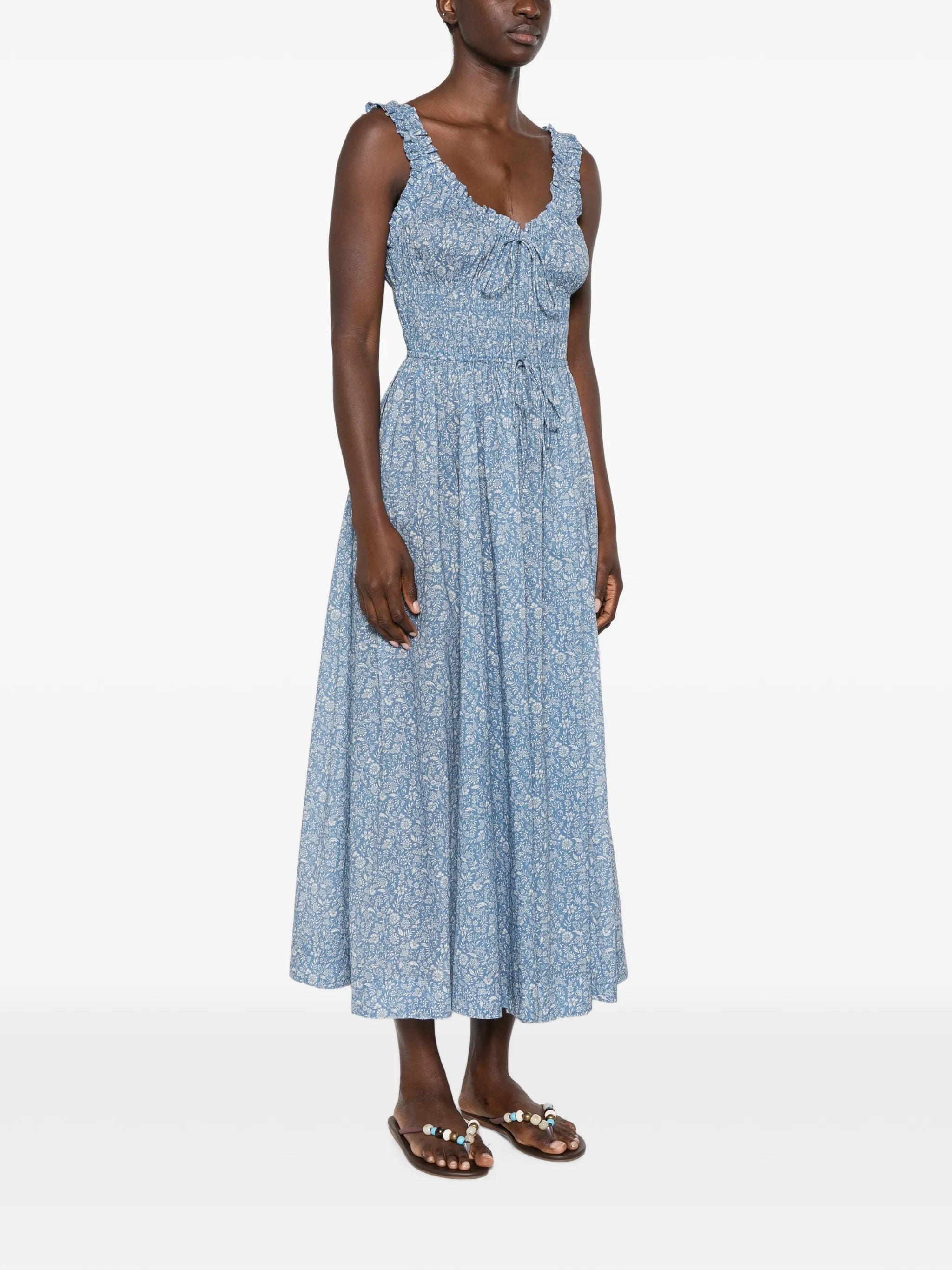 Emmaretta floral-print midi dress