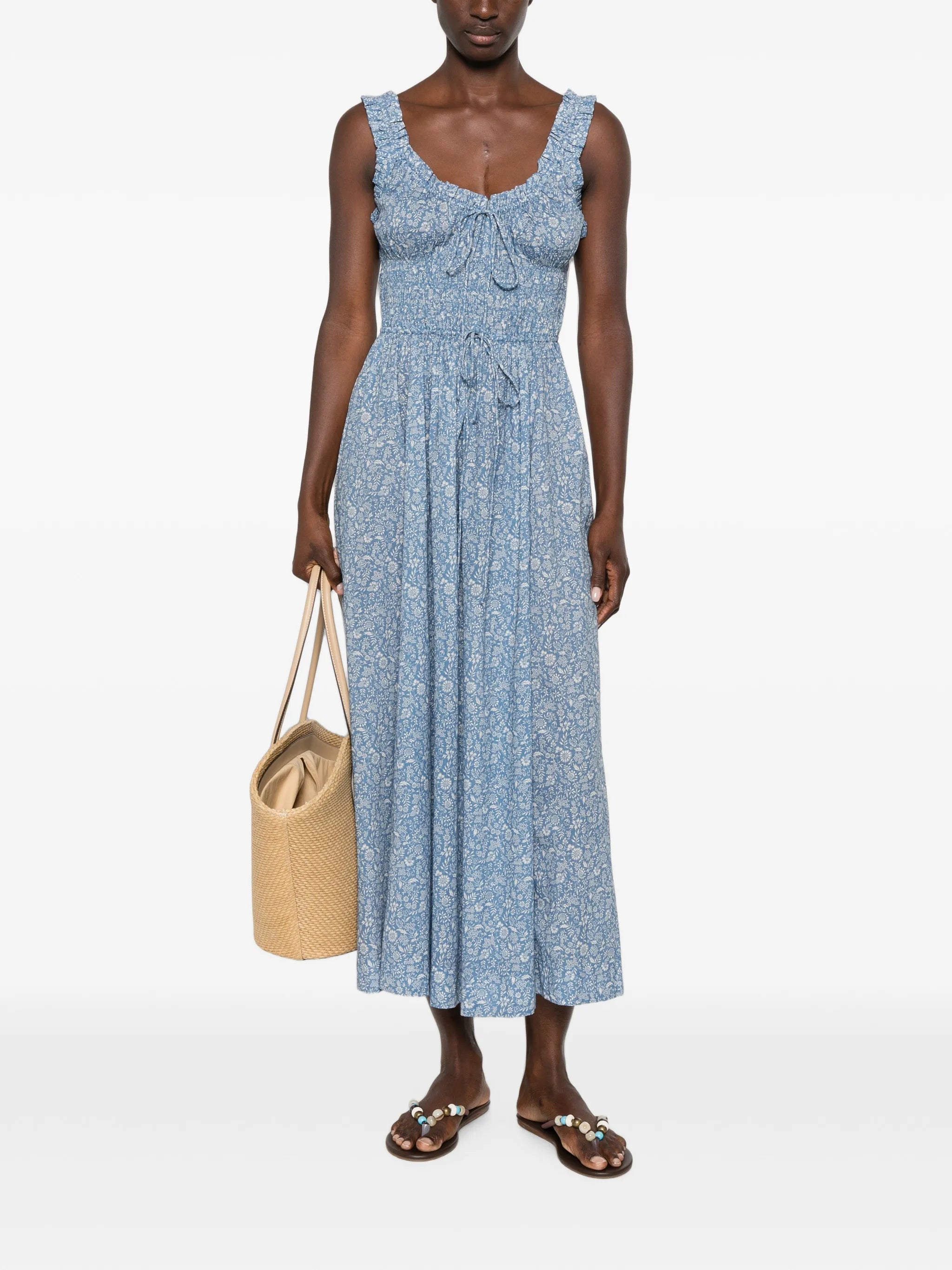 Emmaretta floral-print midi dress