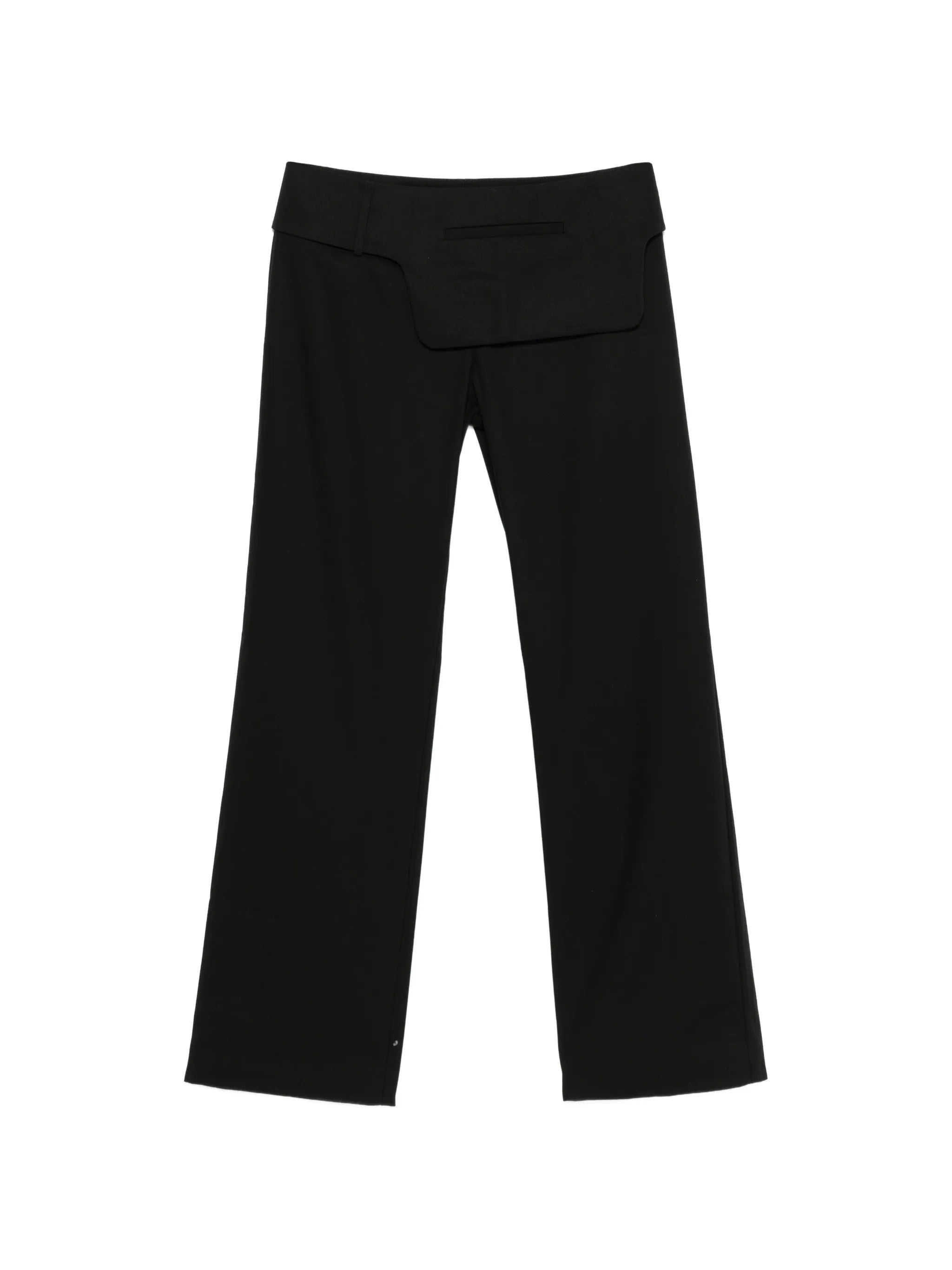belt-detail straight-leg trousers