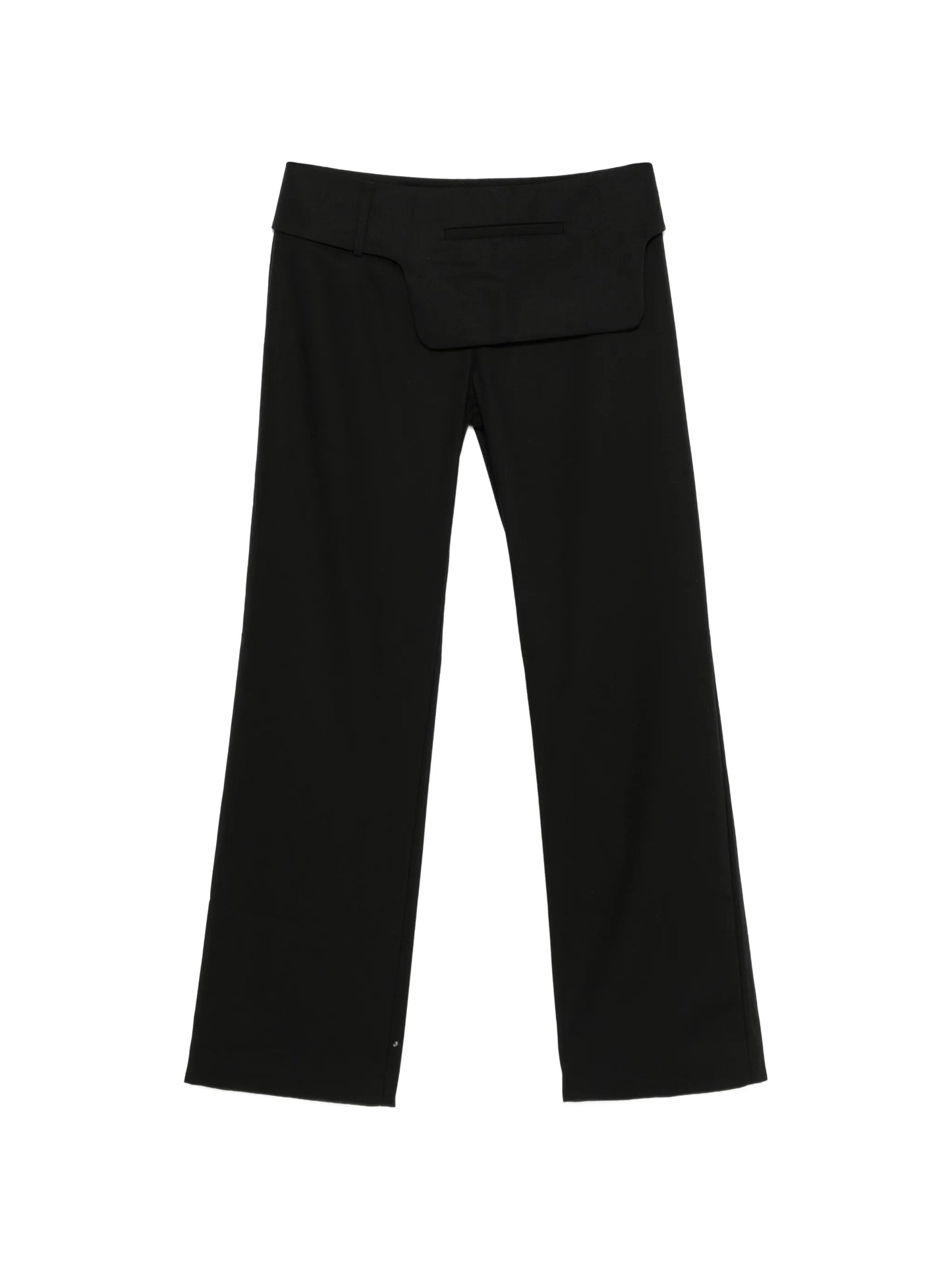 belt-detail straight-leg trousers