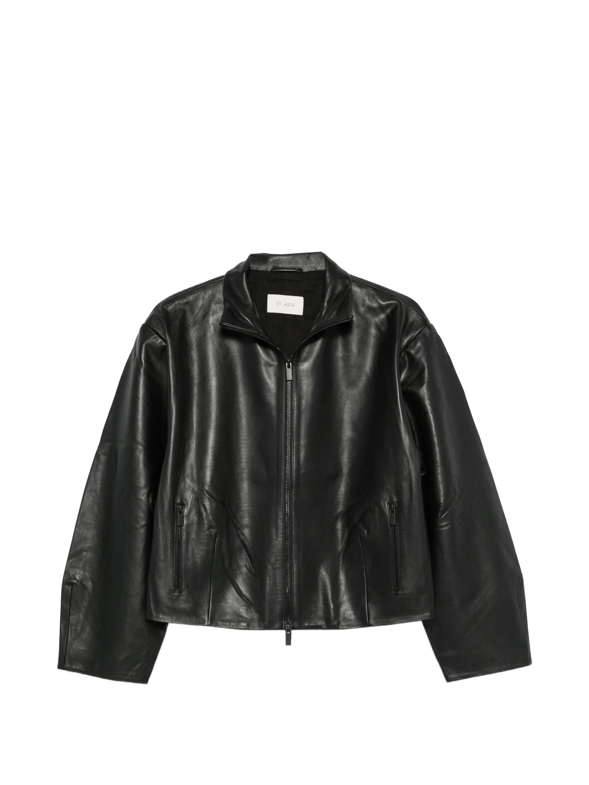 Cocoon leather jacket