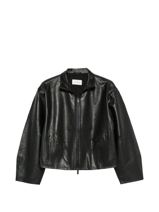 Cocoon leather jacket