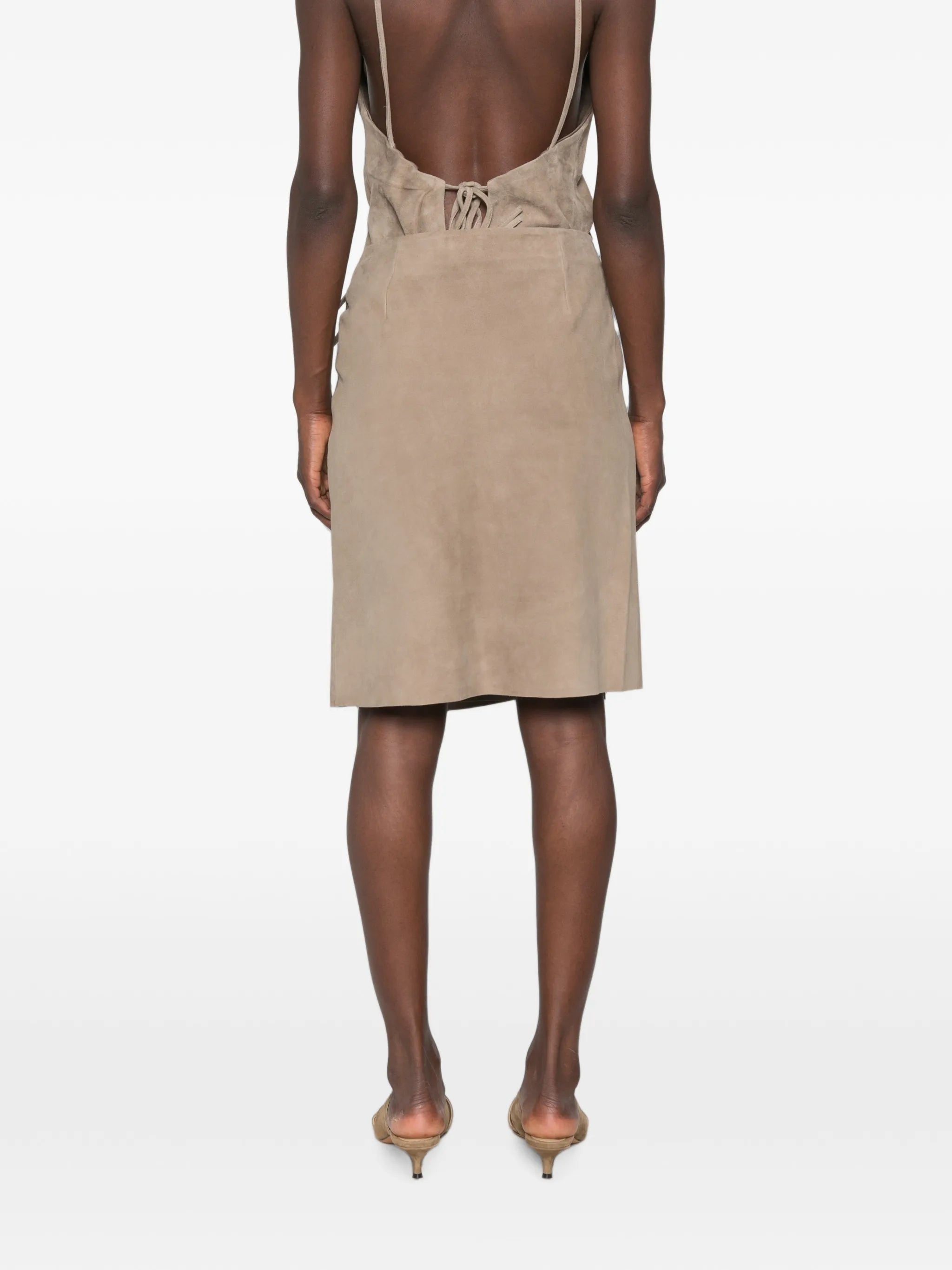 suede wrap skirt