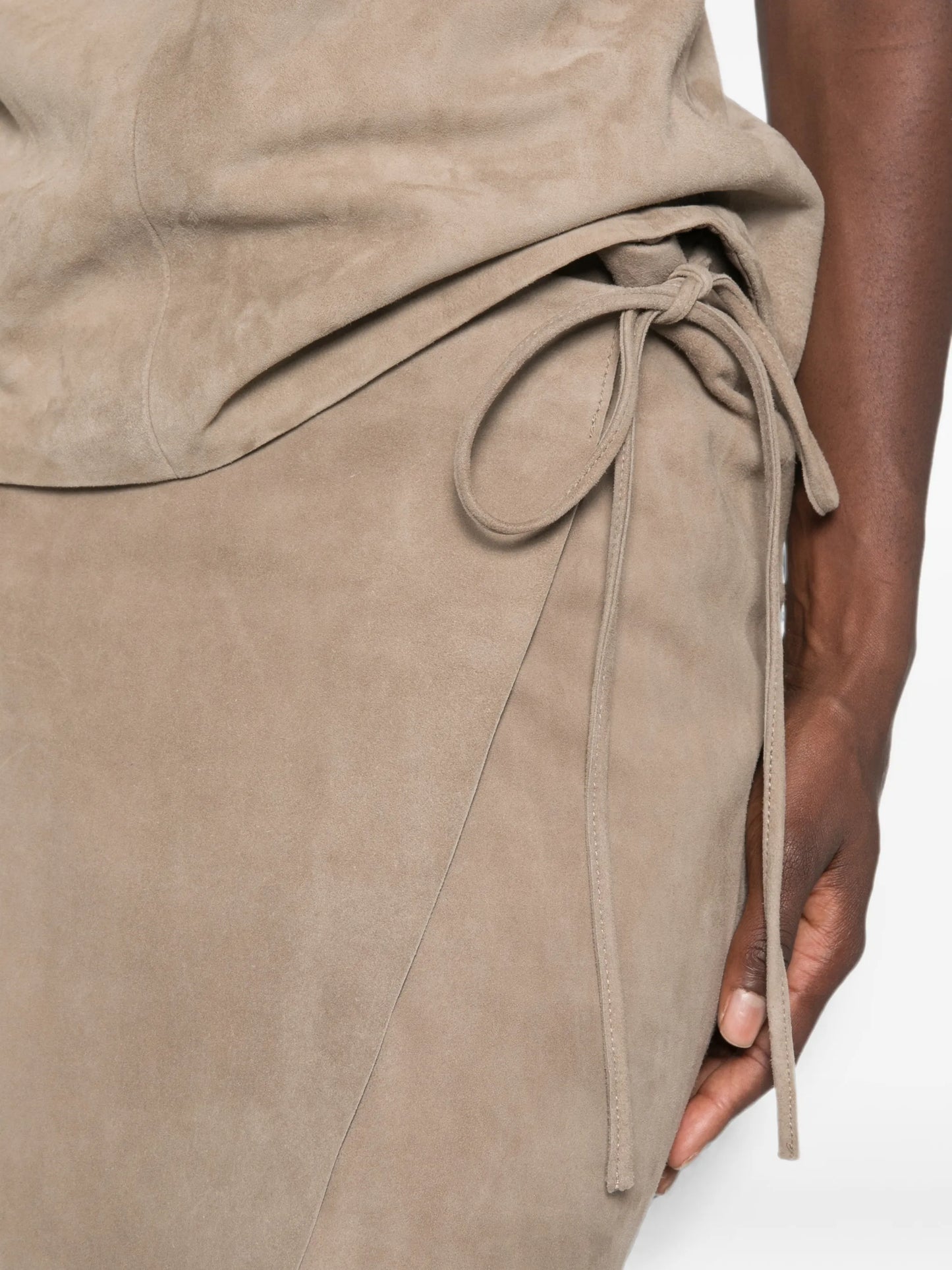 suede wrap skirt