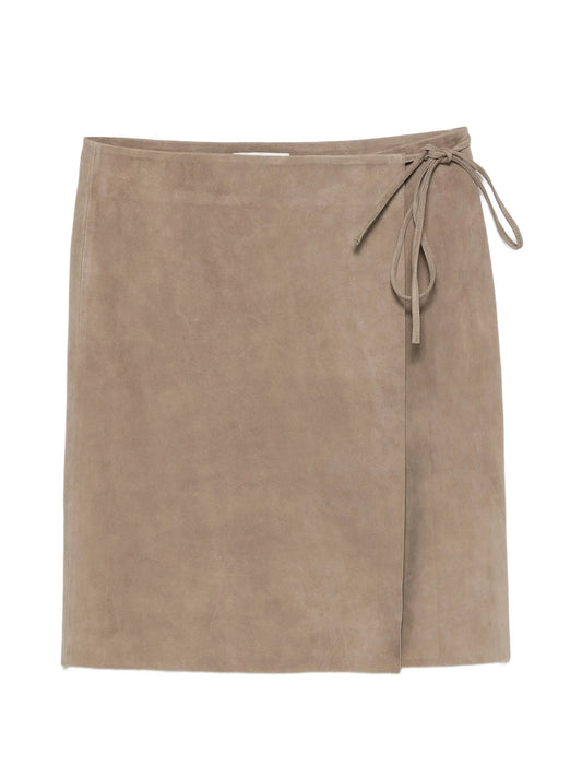 suede wrap skirt
