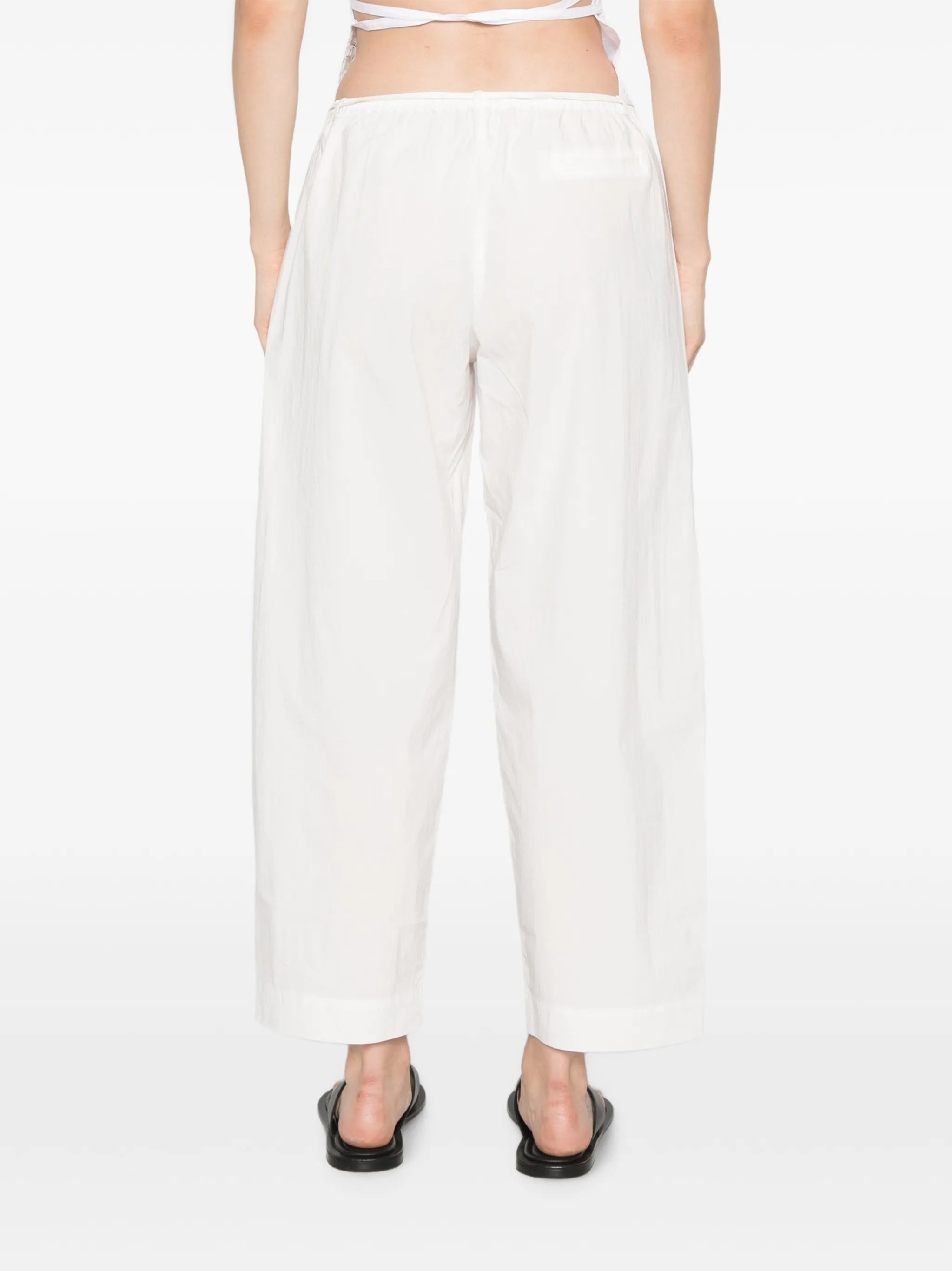 drawstring-fastening cropped pants